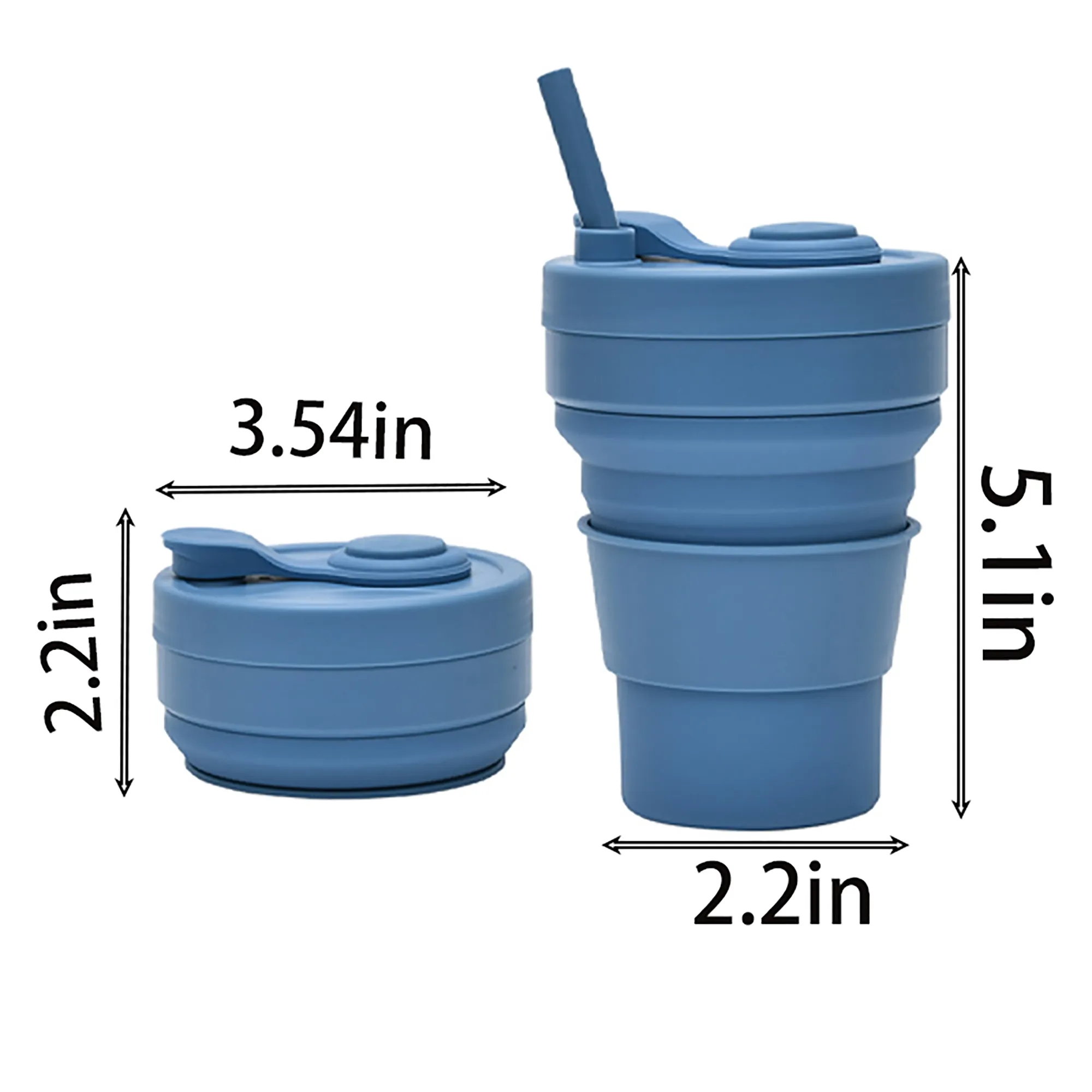 12oz Collapsible Travel Silicone Cup 6