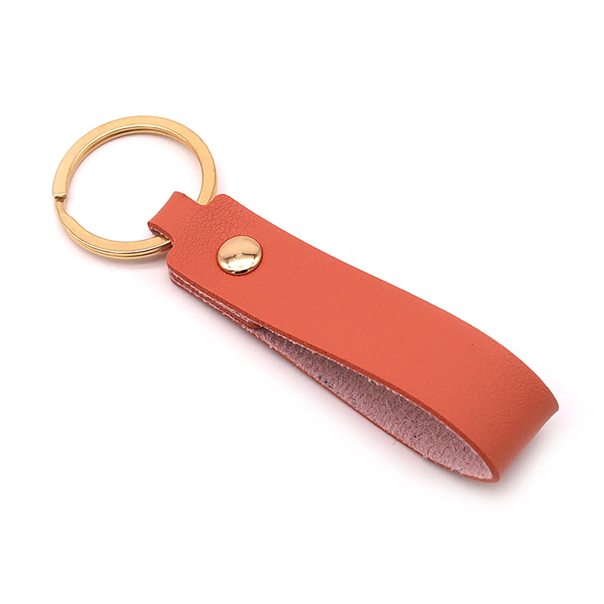 Classic Leather Keychain with Metal Ring and Custom Logo 5