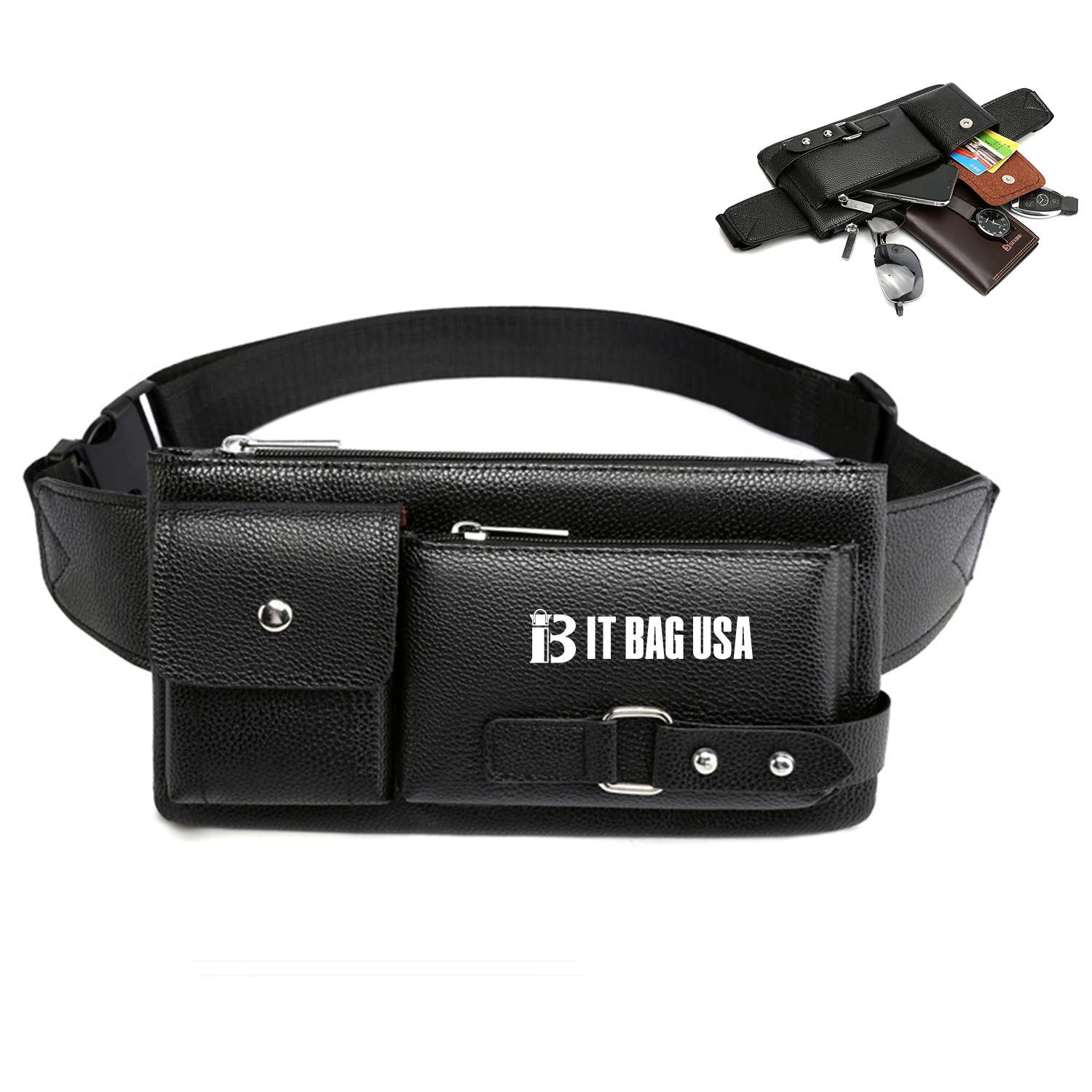 Men'S Pu Chest Bag 2