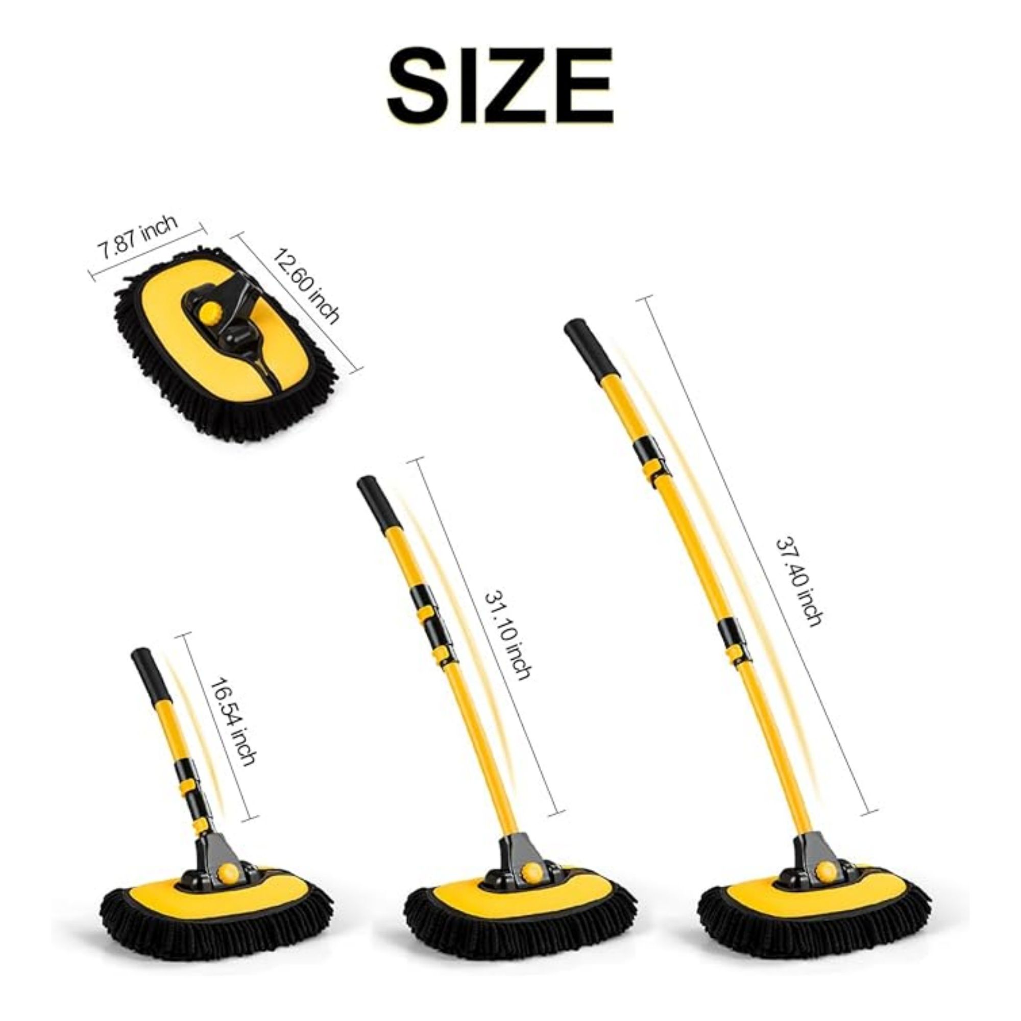 Car Wash Brush With Extendable Long Handles 4