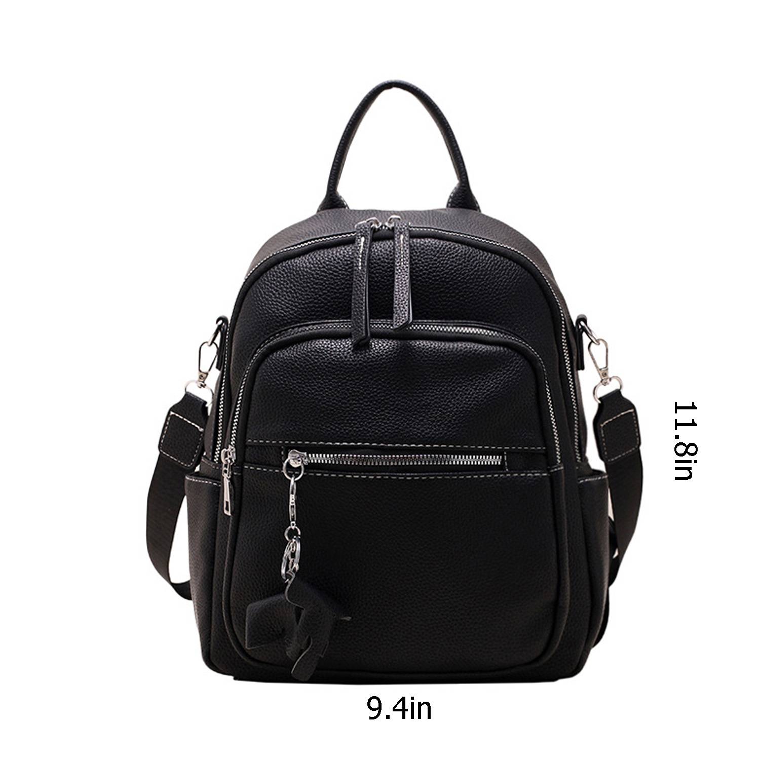 PU leather Large-capacity casual compact backpack 2