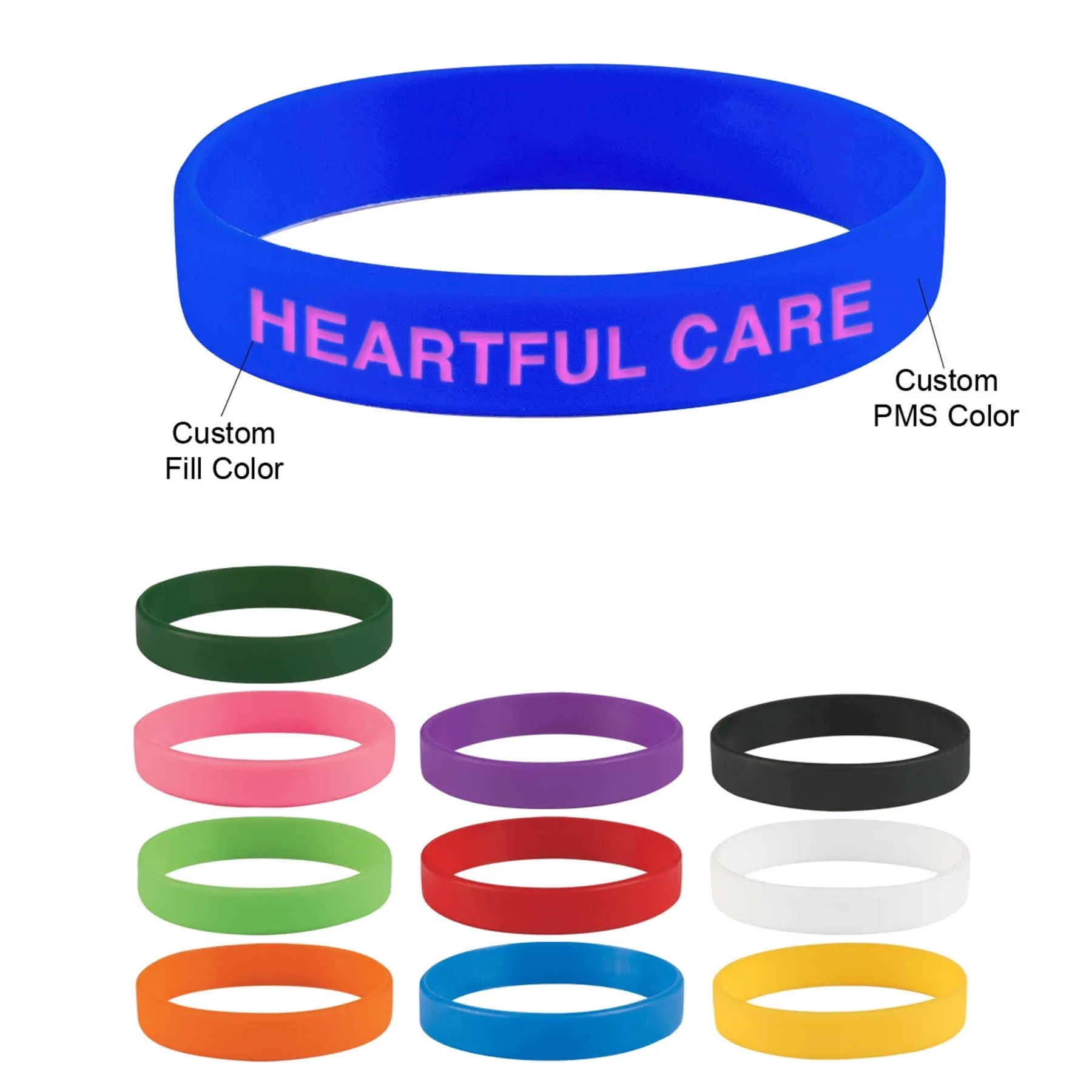 Debossed Silicone  Bracelet Wristband 2