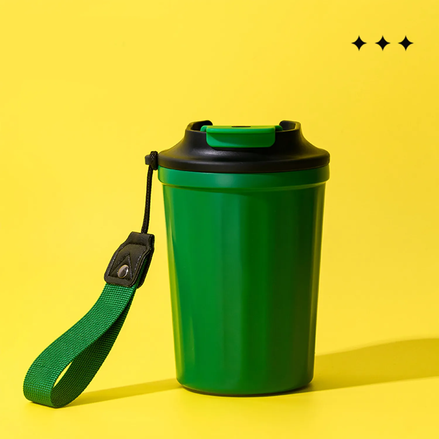 13oz Insulated Stainless Steel Coffee Tumbler With Strap 3