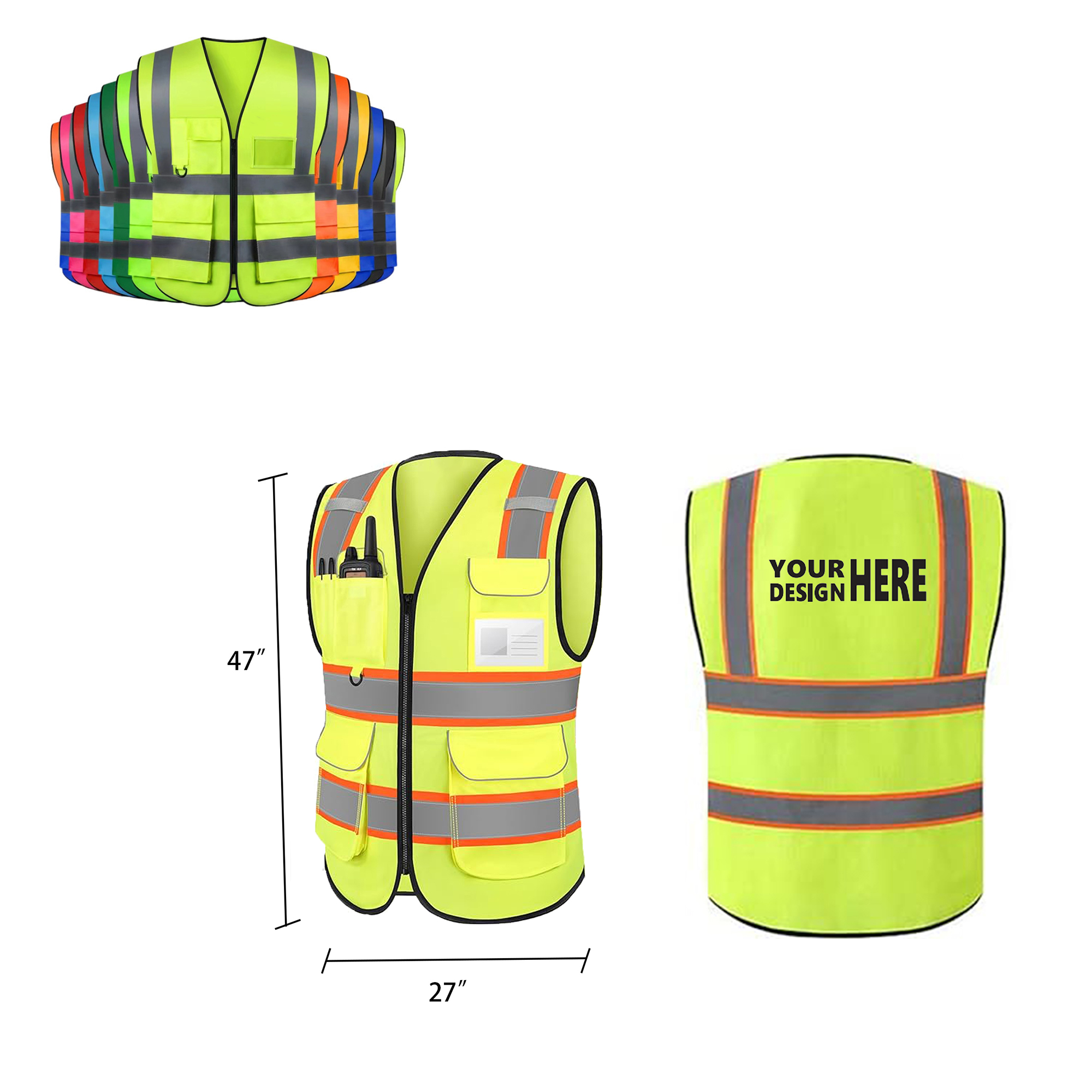 Warp Knitted Reflective Safety Vest 2