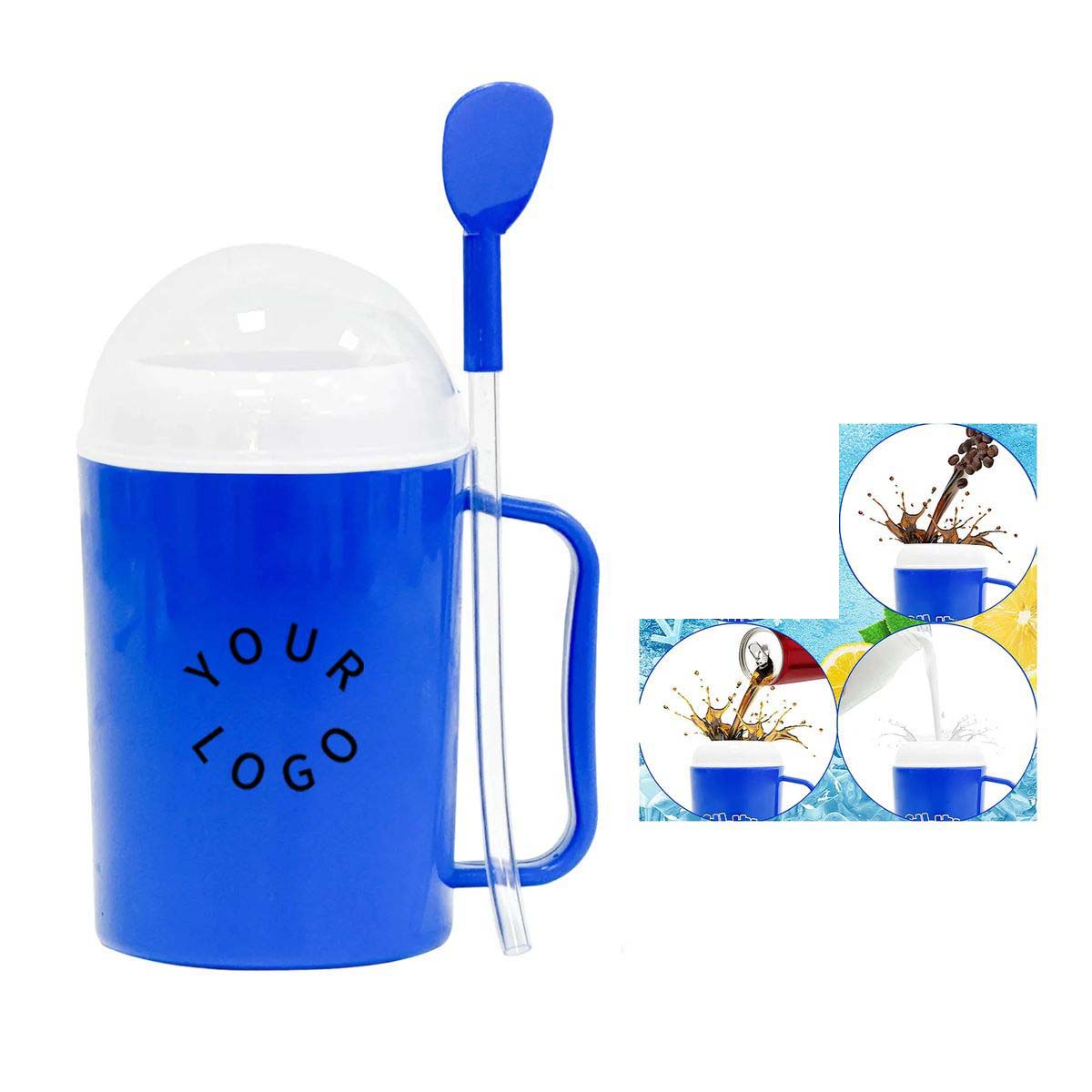 10oz Slushie Maker Cup with Stirring Spoon 2