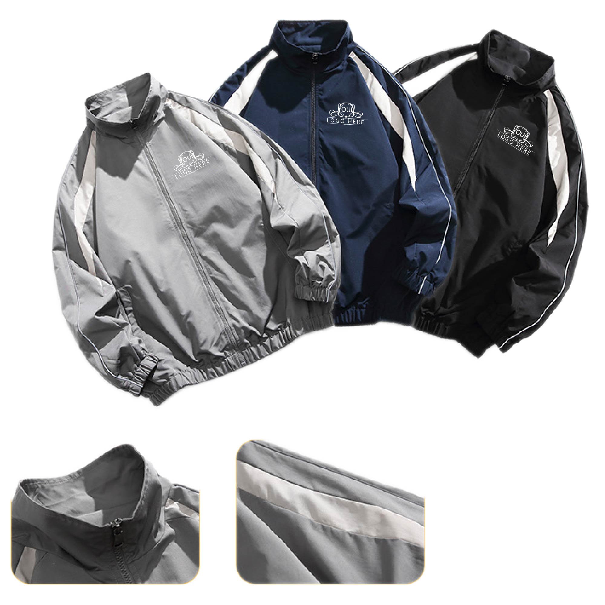 Men`s Athletic Twill Track Jacket 2