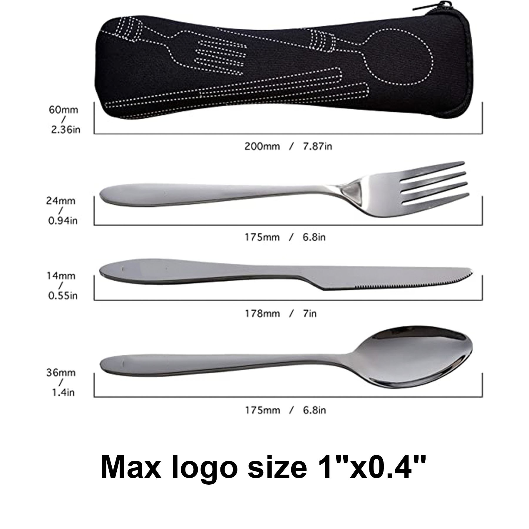 Stainless Steel Travel Utensil Set 8