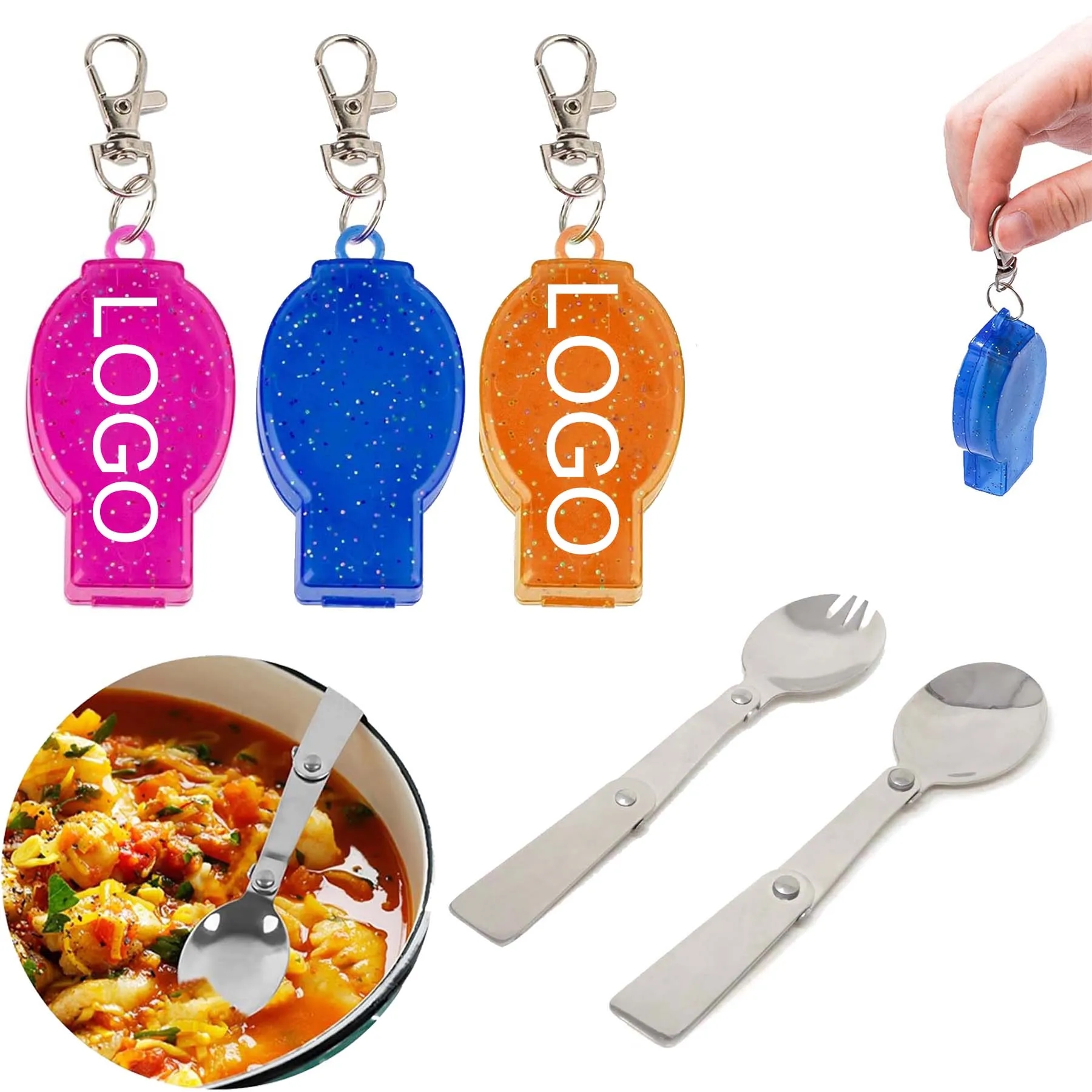 Portable Folding Stainless Steel Forks and Spoons 5