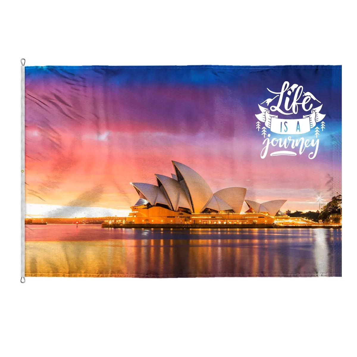 Custom Digitally Printed Flags 8' x 12' W-Poly 2