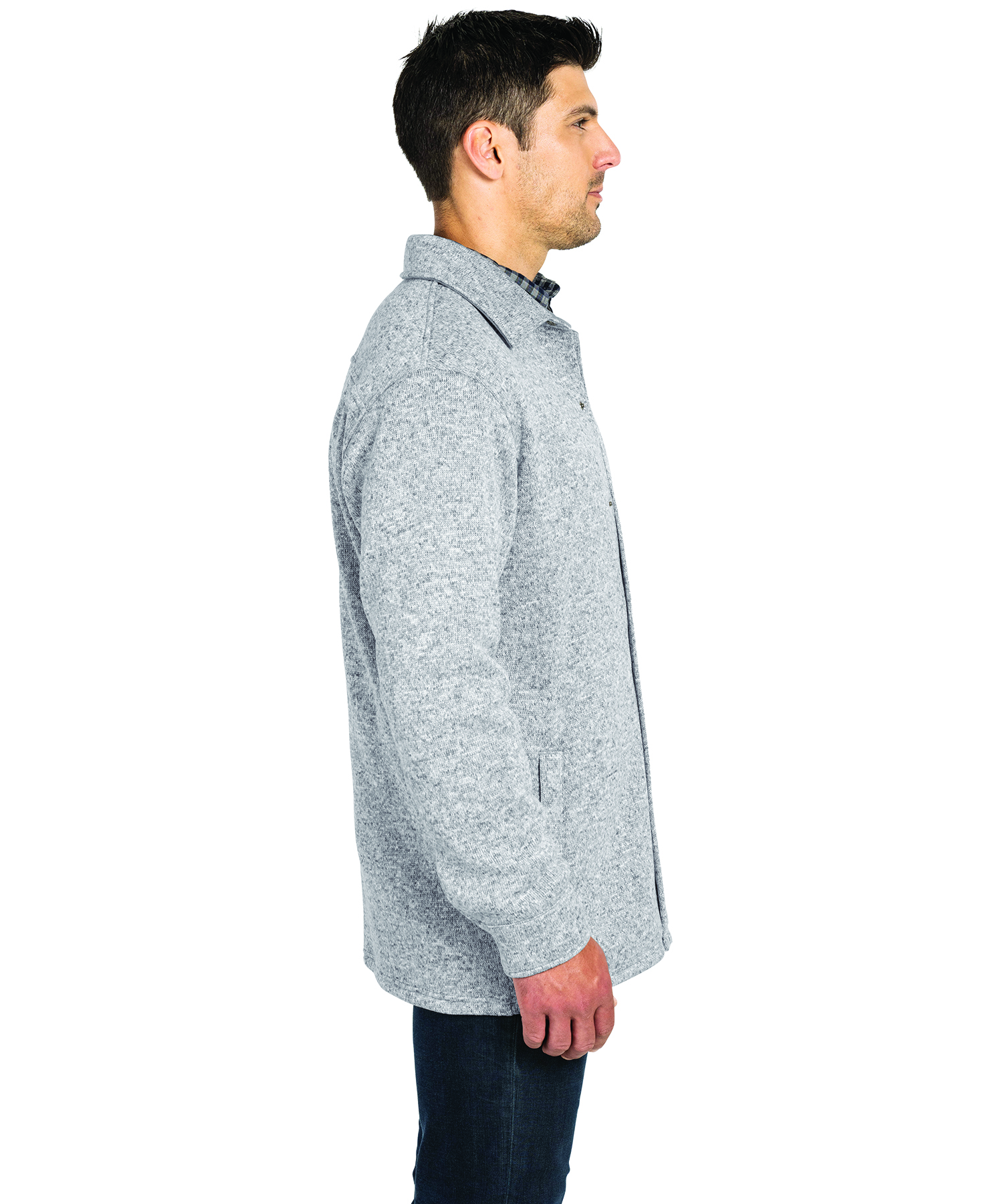 Heathered Fleece Snap Shacket 15
