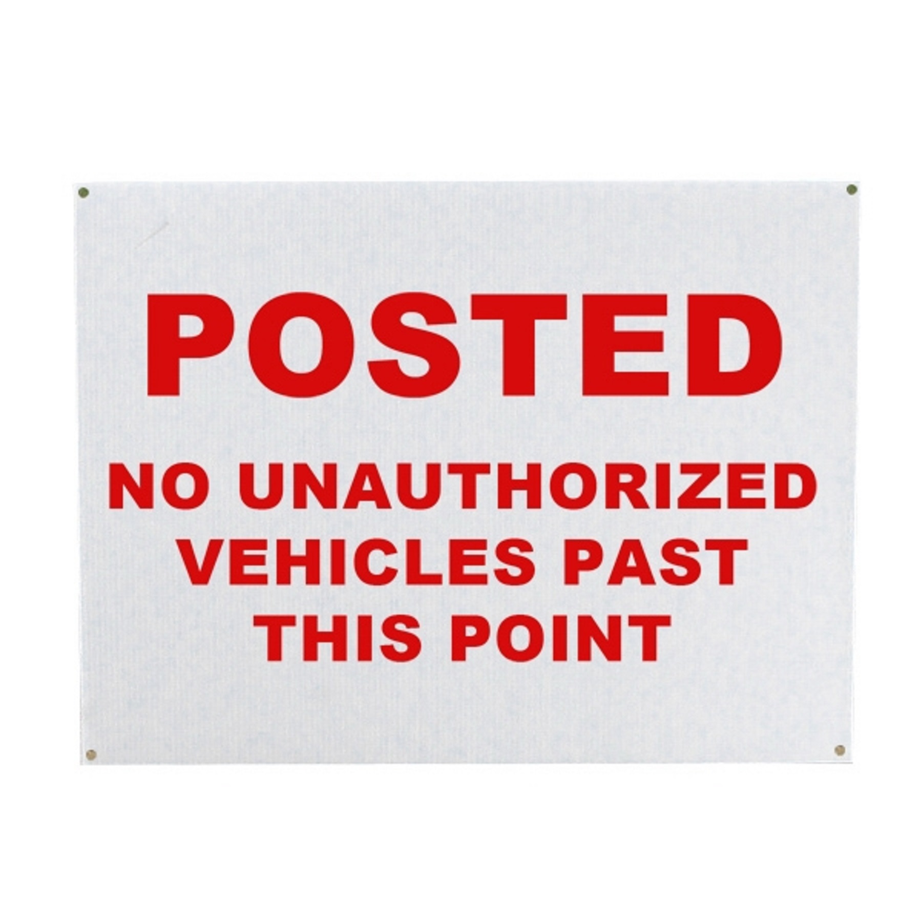 Aluminum 24" x 18" Sign 1
