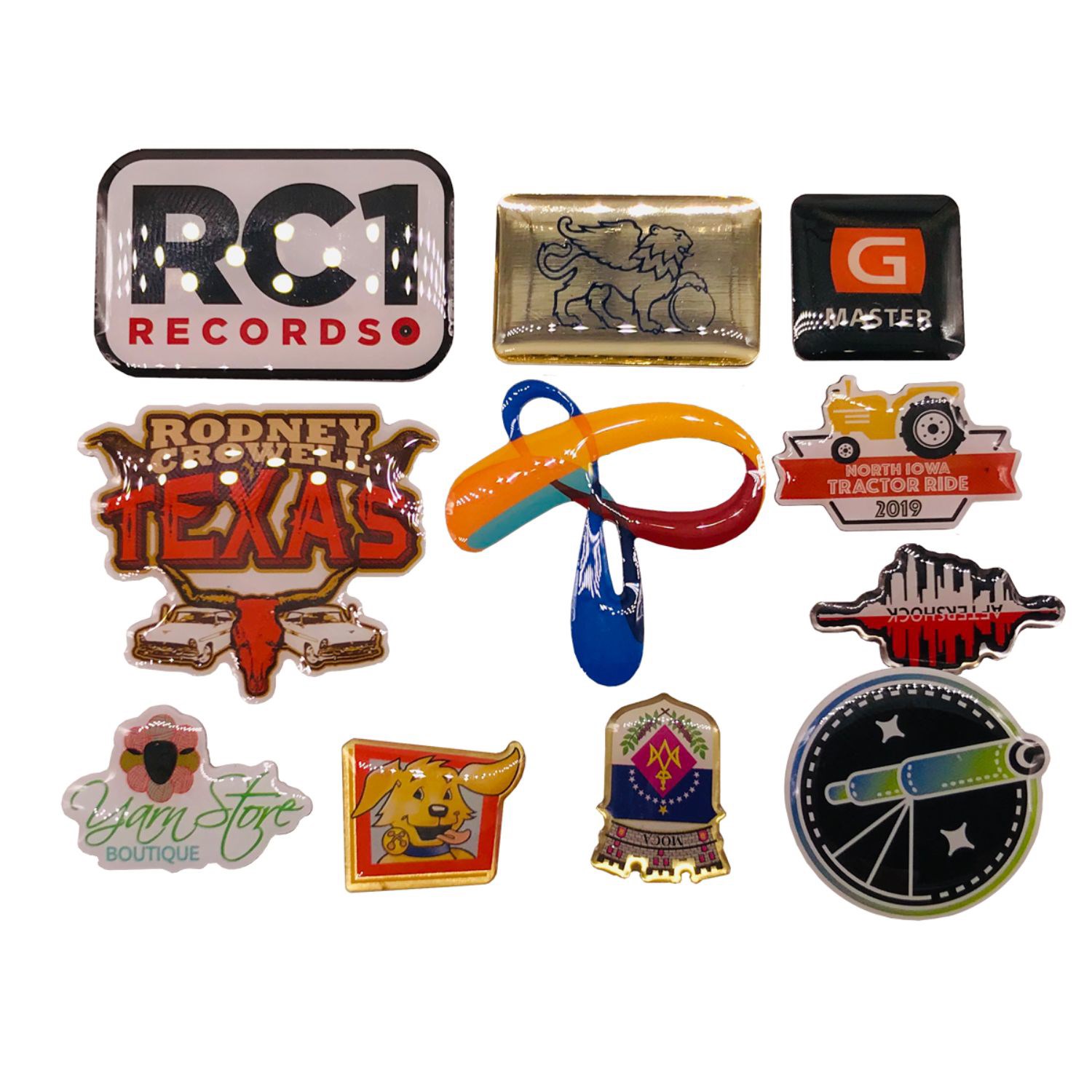 1.25" Custom Lapel Pins - Offset Full Color 1
