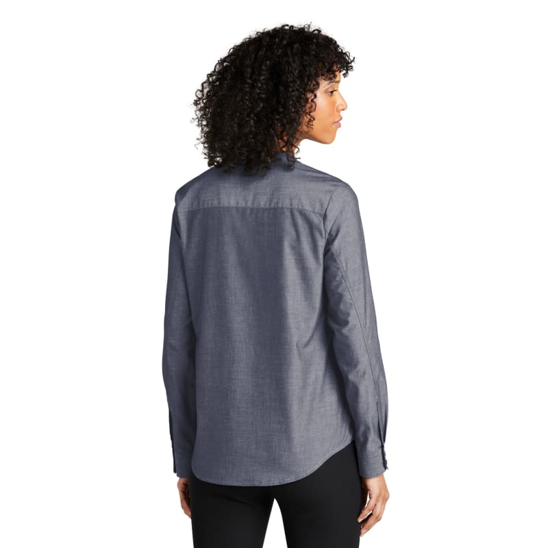 Port Authority Ladies Long Sleeve Chambray Easy Care Shirt 7