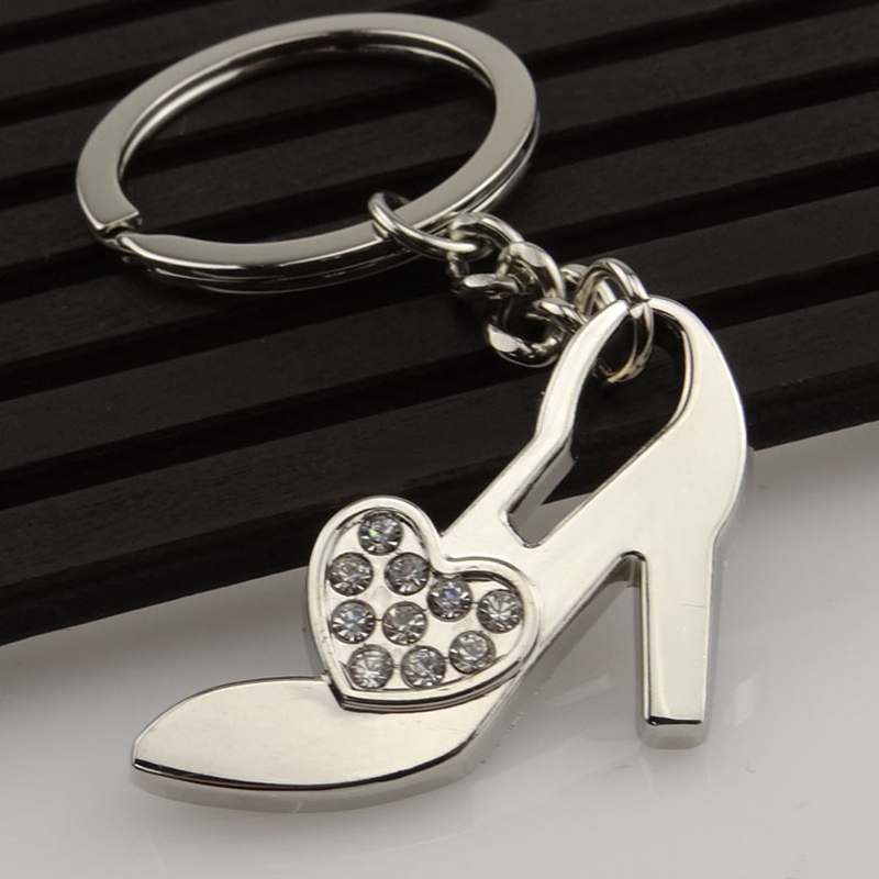 Diamond-Studded High Heel Metal Keychain 5
