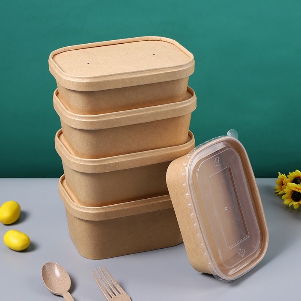 Disposable Kraft Paper Lunch Box 5