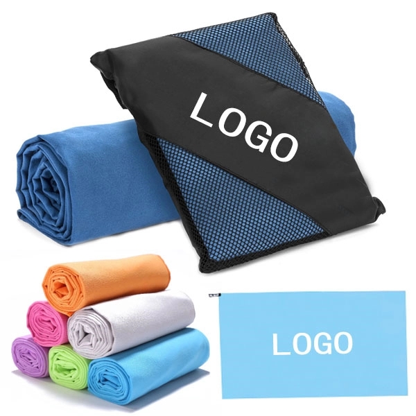 Microfiber Quick Dry Travel Sports Towel with Mesh Bag 7