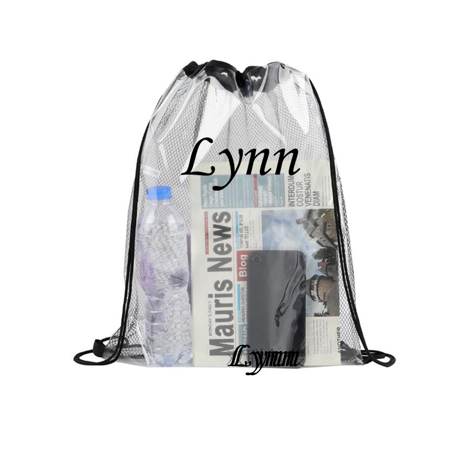 Clear Drawstring Bag 1