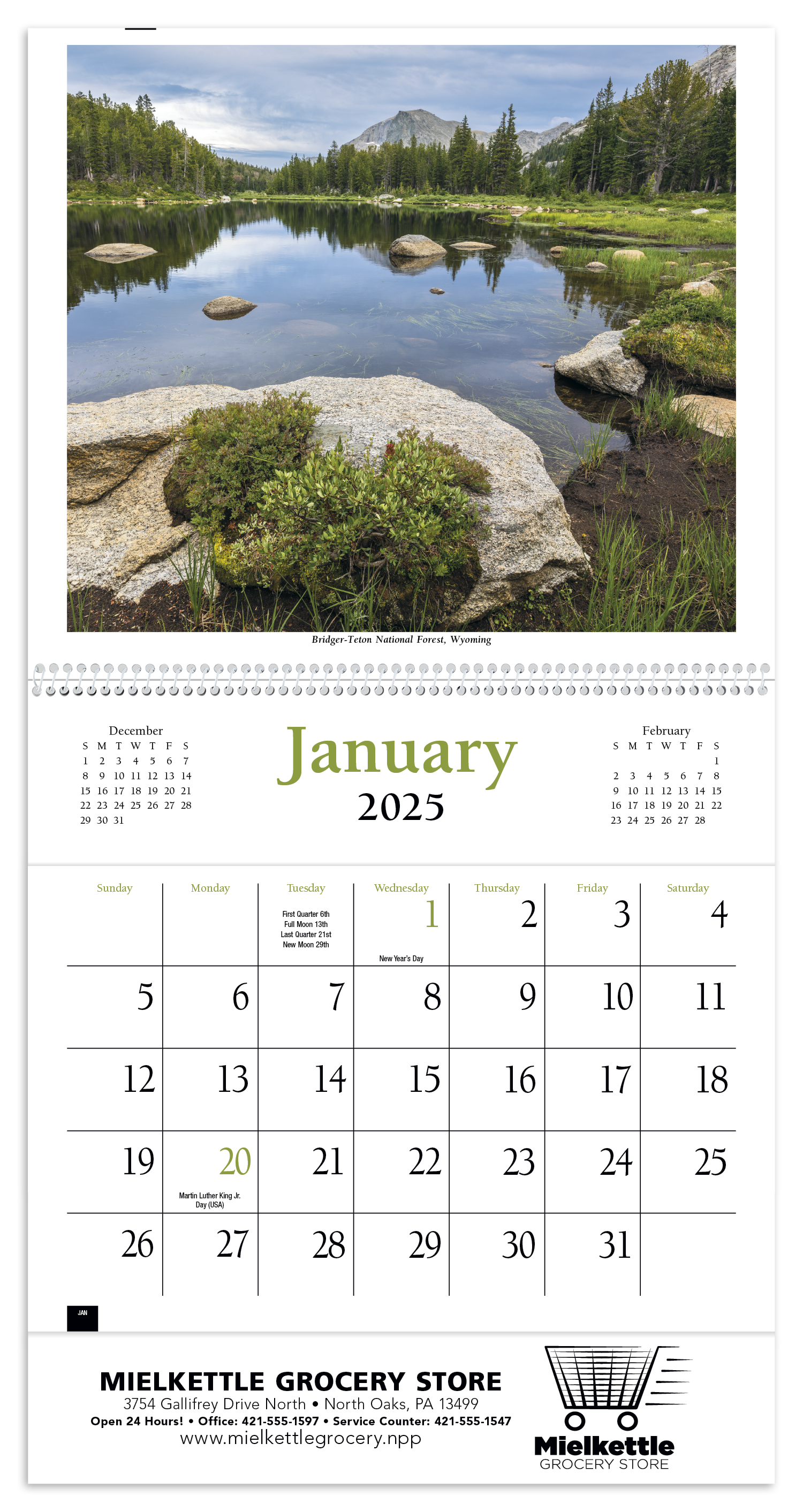 HotLine® Products Scenic America® Pocket Calendar 33