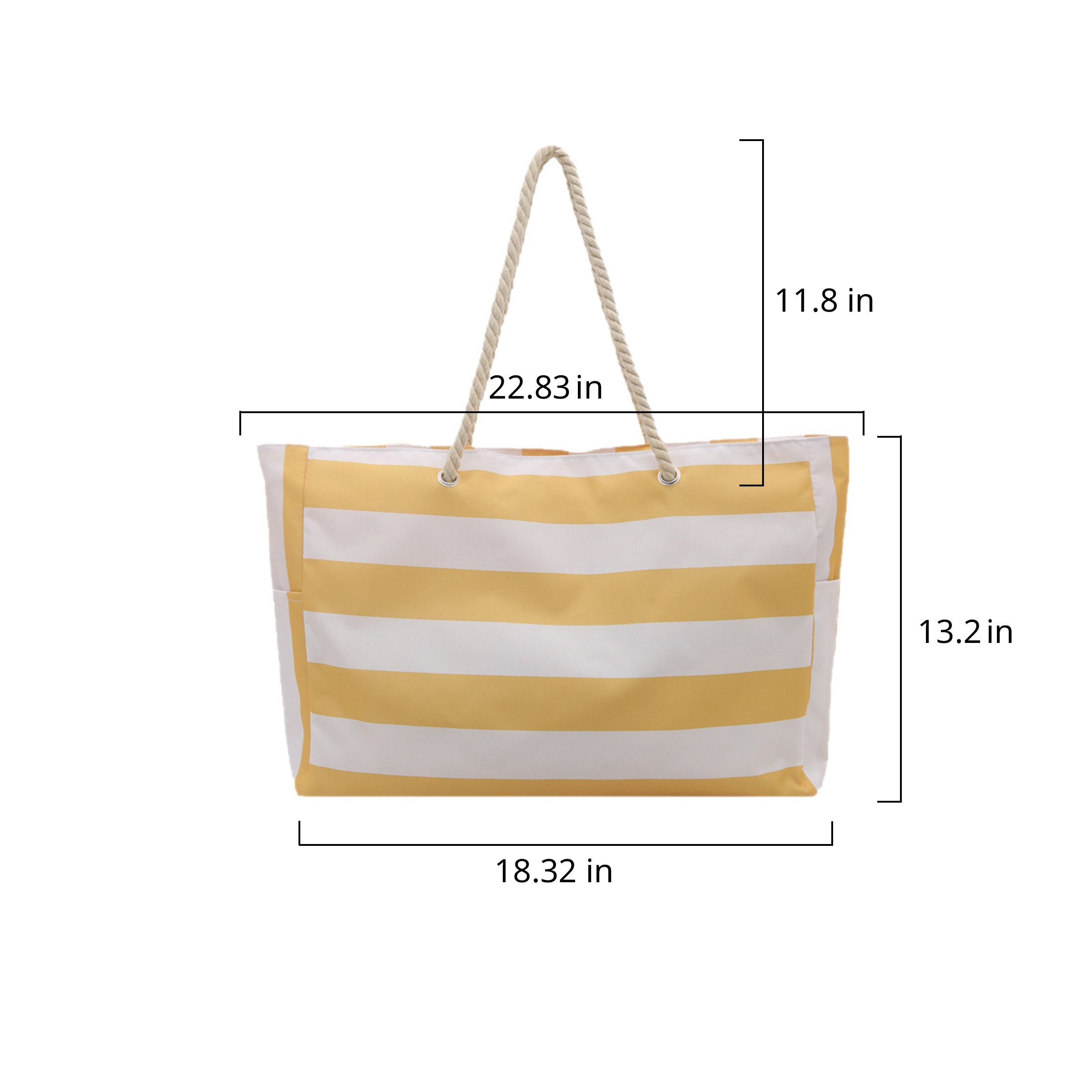 Striped Casual Tote Bag 1