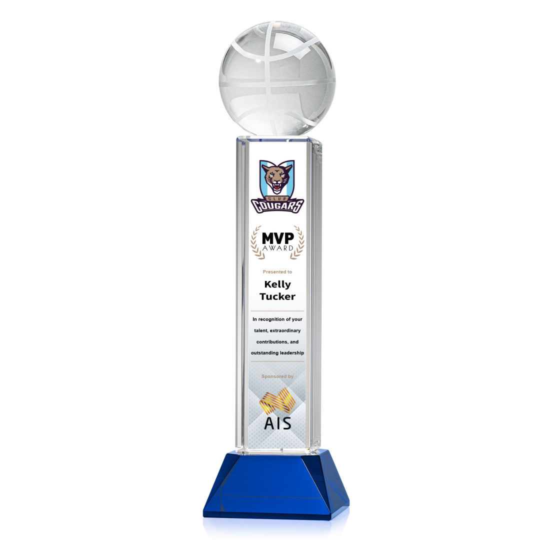 Basketball VividPrint™ Award on Stowe - Blue 14