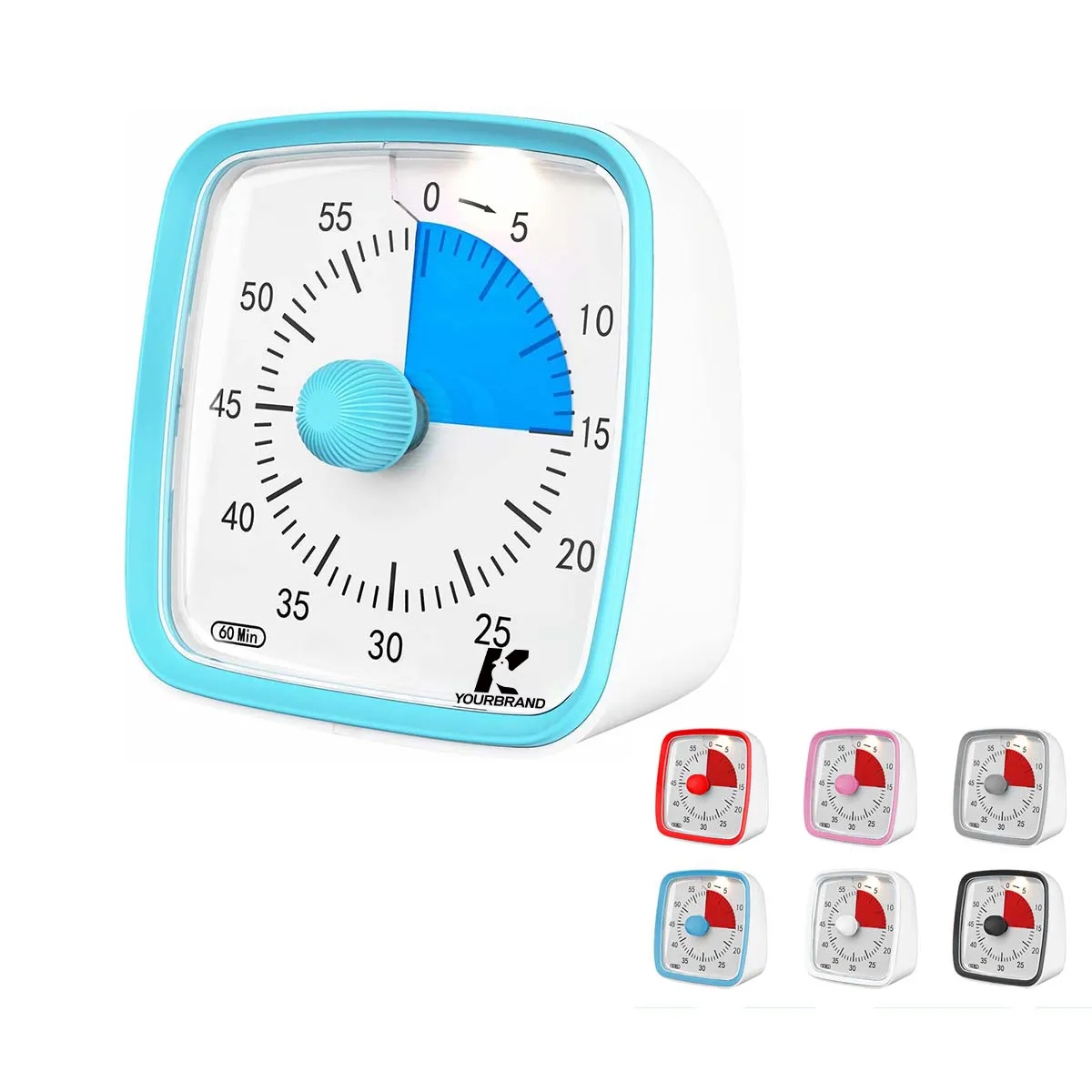 60-Minute Countdown Visual Silent Timer with Night Light 4