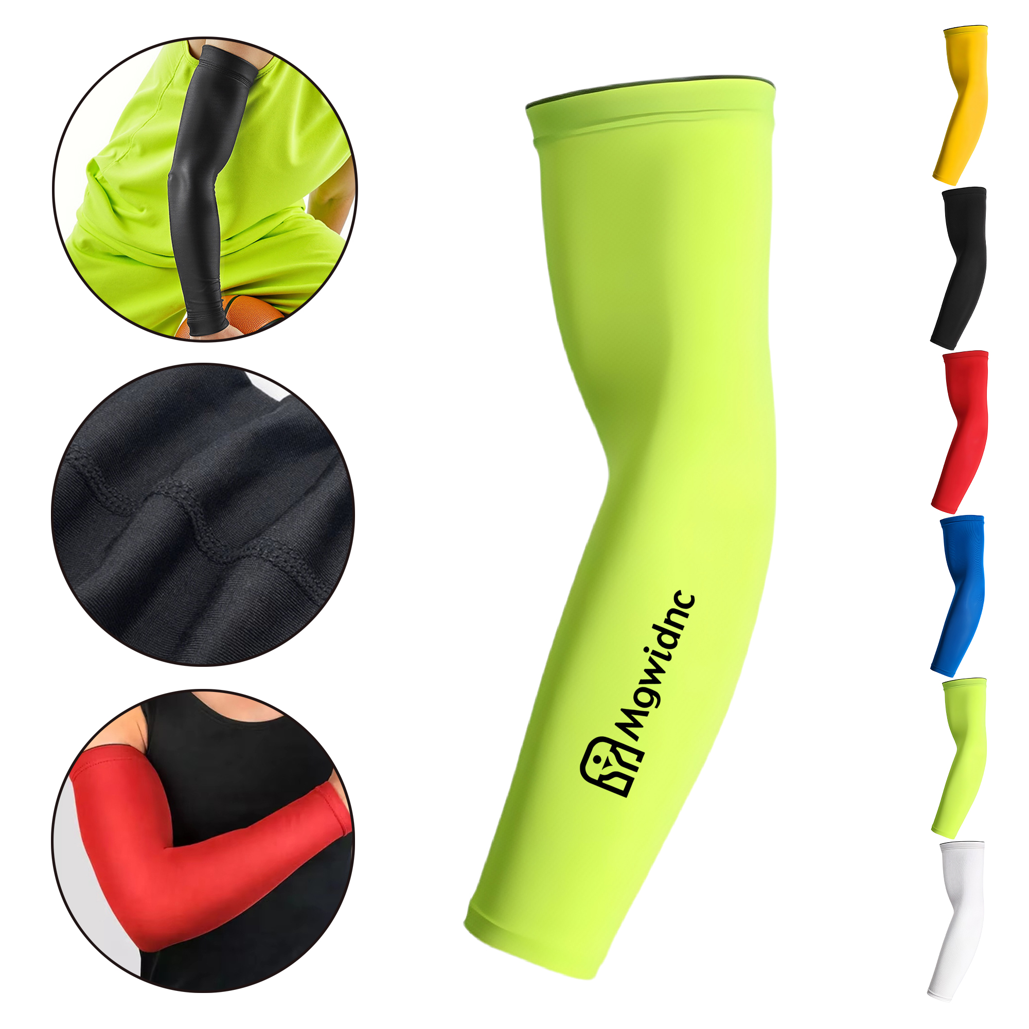 Single Sports Arm Sleeve Sun Protection Long Elbow Guard Non-Slip Summer Cooling Breathable Stretchy 2