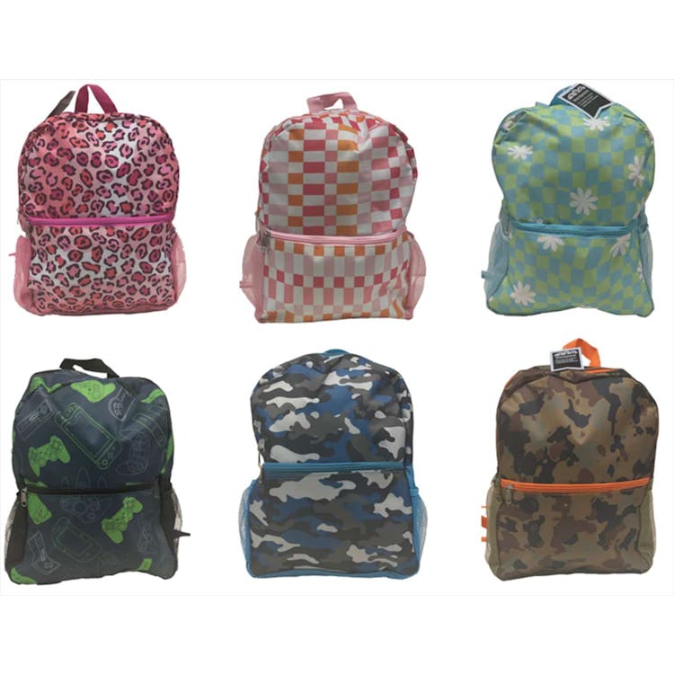 15" Assorted Printed Backpacks 2