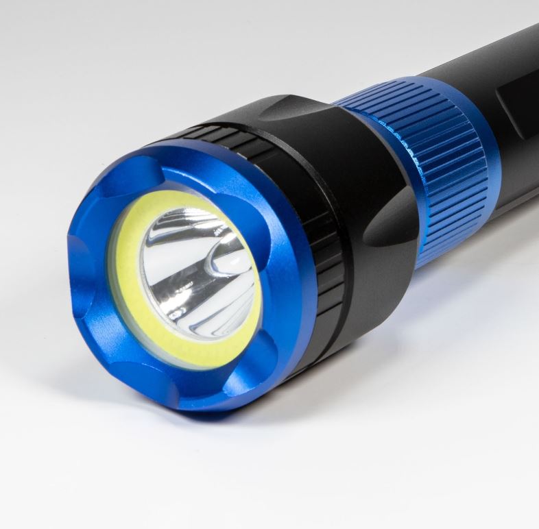 3400 LUMEN ULTRA HD USB RECHARGEABLE FLASHLIGHT WITH POWERBANK - BLUE 4