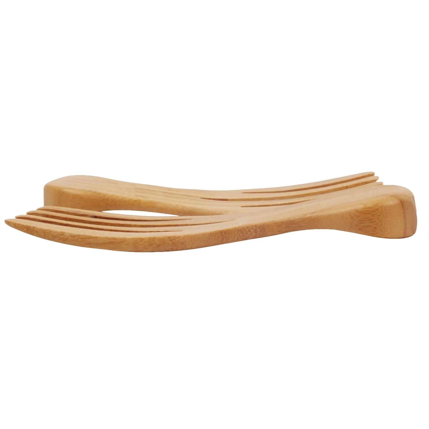 Eco Friendly Bamboo Salad Serving Hands 3