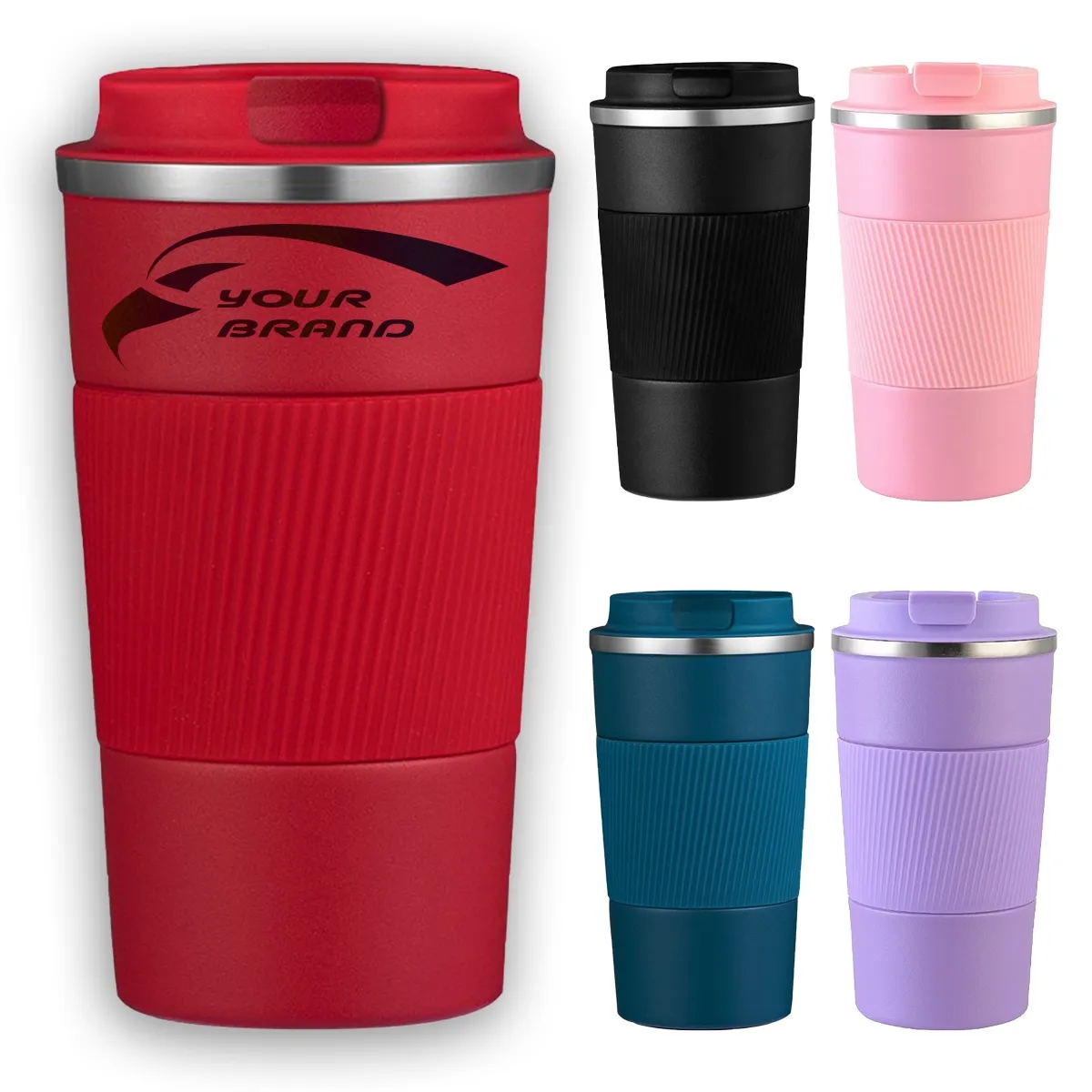 510ml Stainless Steel Travel Coffee Mug Non-slip Thermal Cup 4