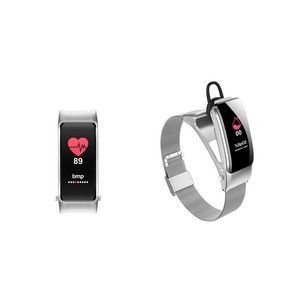2 In 1 Ear Bud With Steel Band Fitness Tracker Bracelet 12