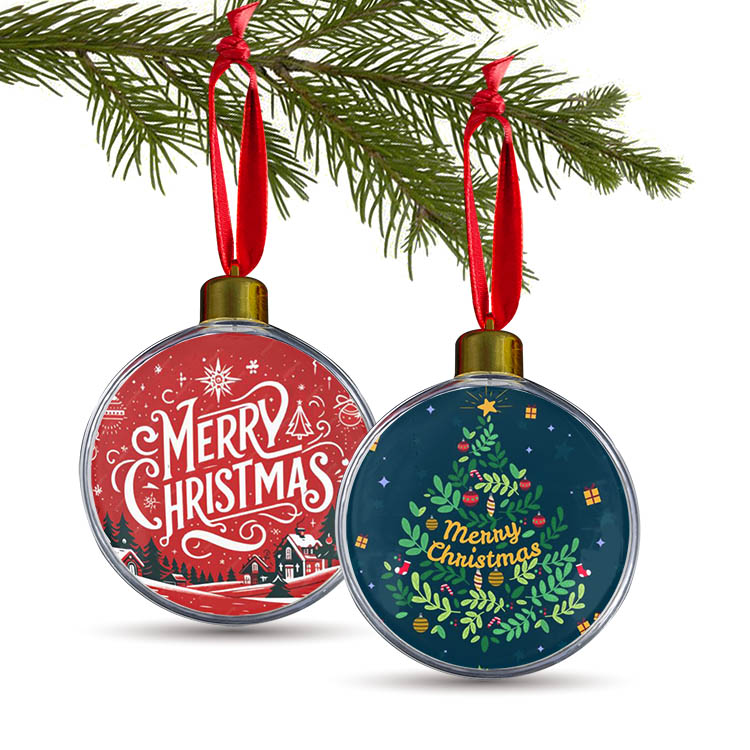 Free Shipping MDF Full Color Clear Round Ornament 7