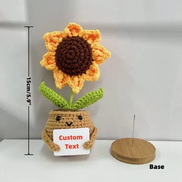 Personalized Handmade Crochet Sunflowers 6