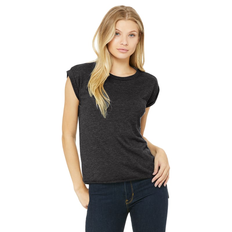 Bella + Canvas Ladies' Flowy Muscle T-Shirt With Rolled Cuff 41