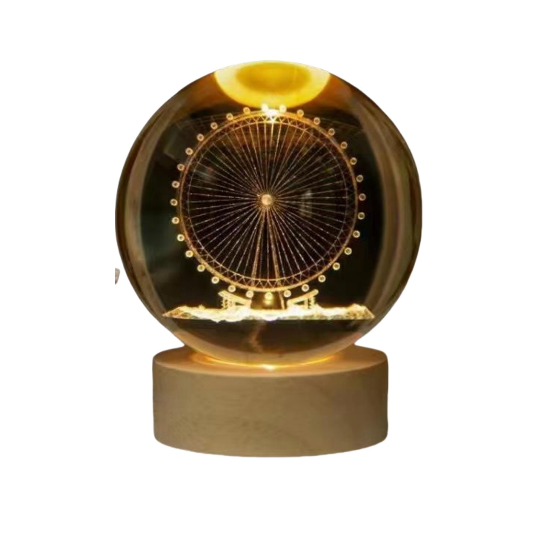 3D Pattern Crystal Ball Night Light 3