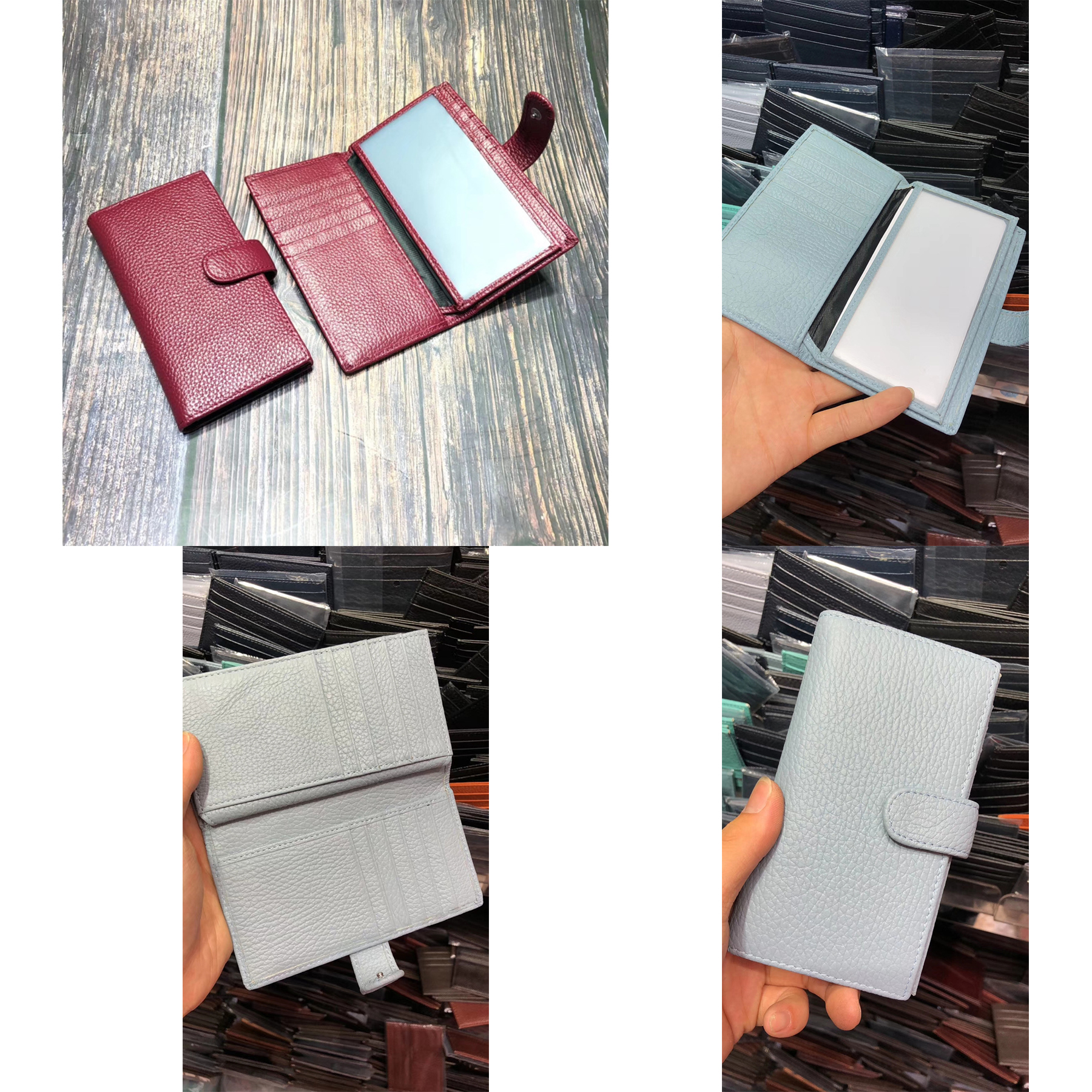 Leather Checkbook Cover RFID Wallet 2