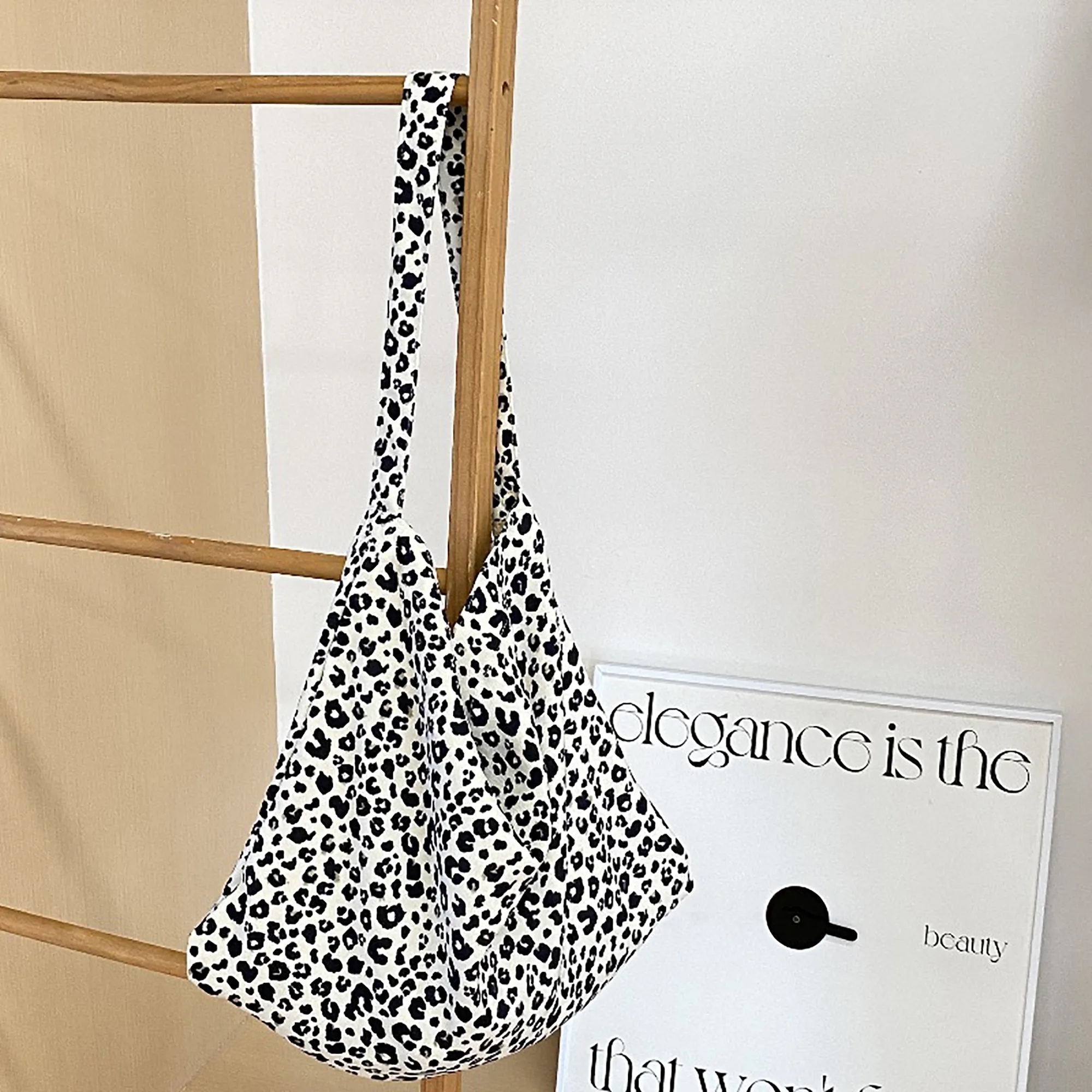 Leopard Print Canvas Tote Bag 10
