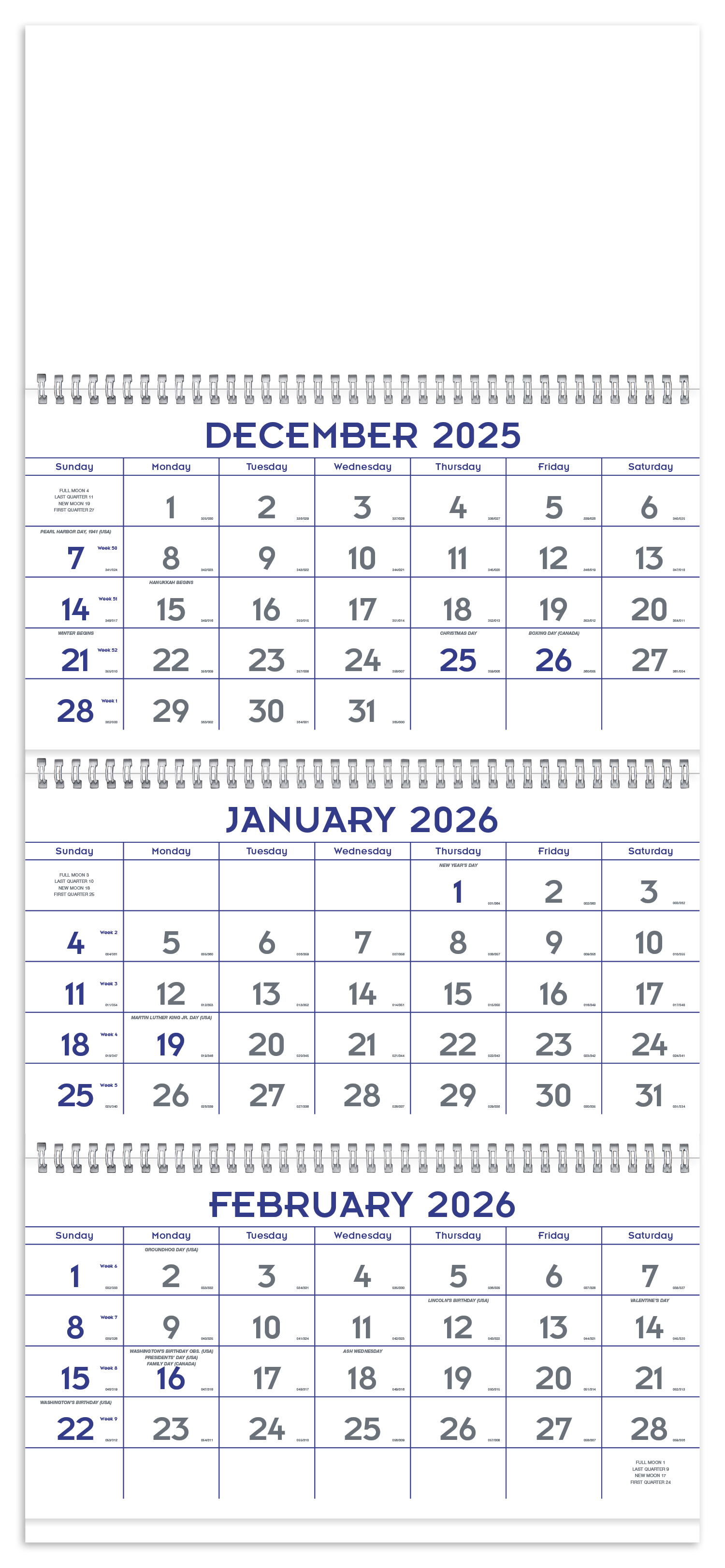Triumph® Calendars Blue & Grey Commercial Planner 2