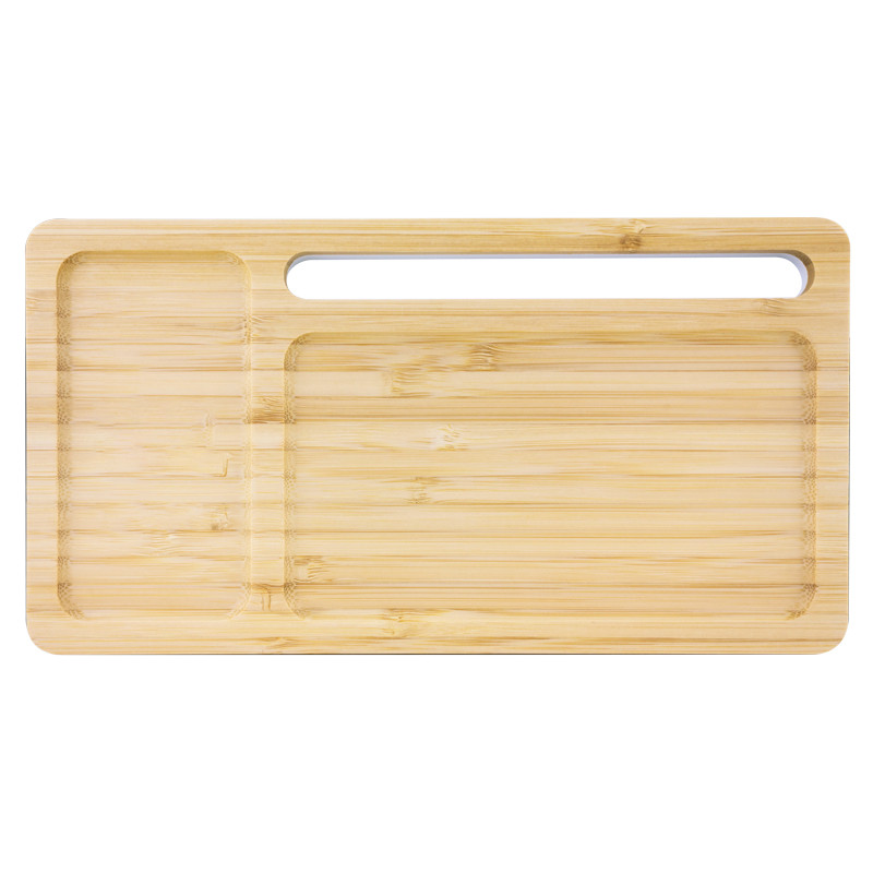 Bamboo Wireless Charging Pad and Desktop Organizer 9
