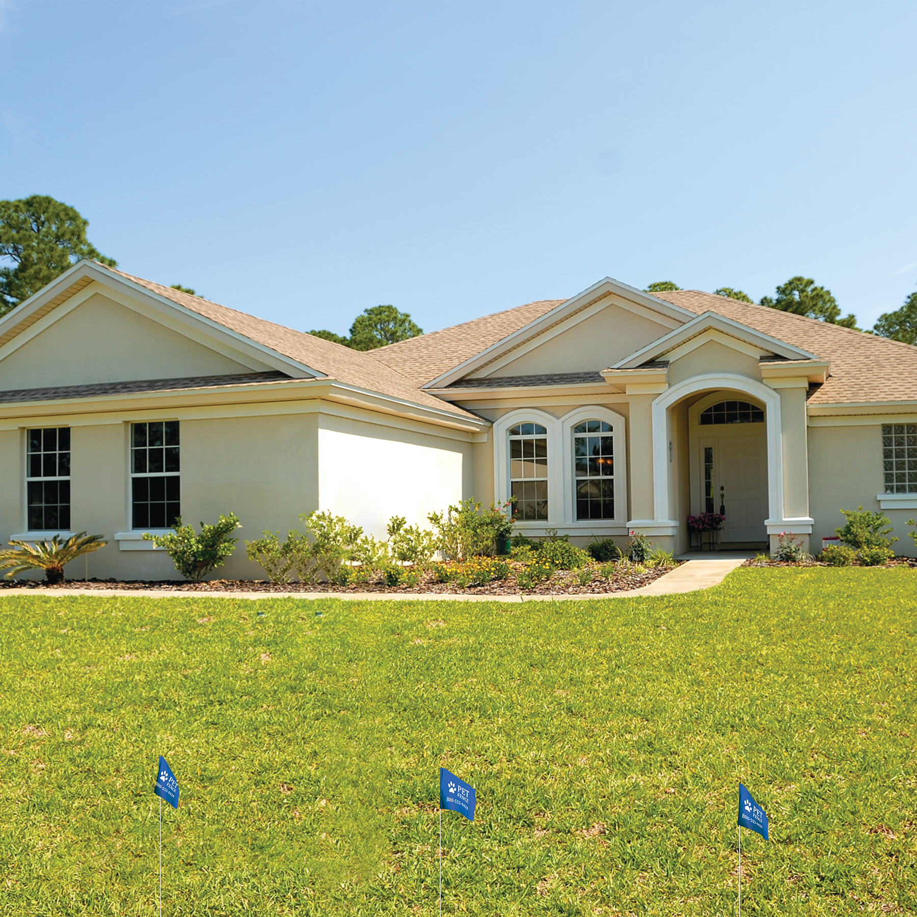 1-Color 2.5" x 3.5" Custom Vinyl Marking Flag w/11.5" Plastic Staff 21