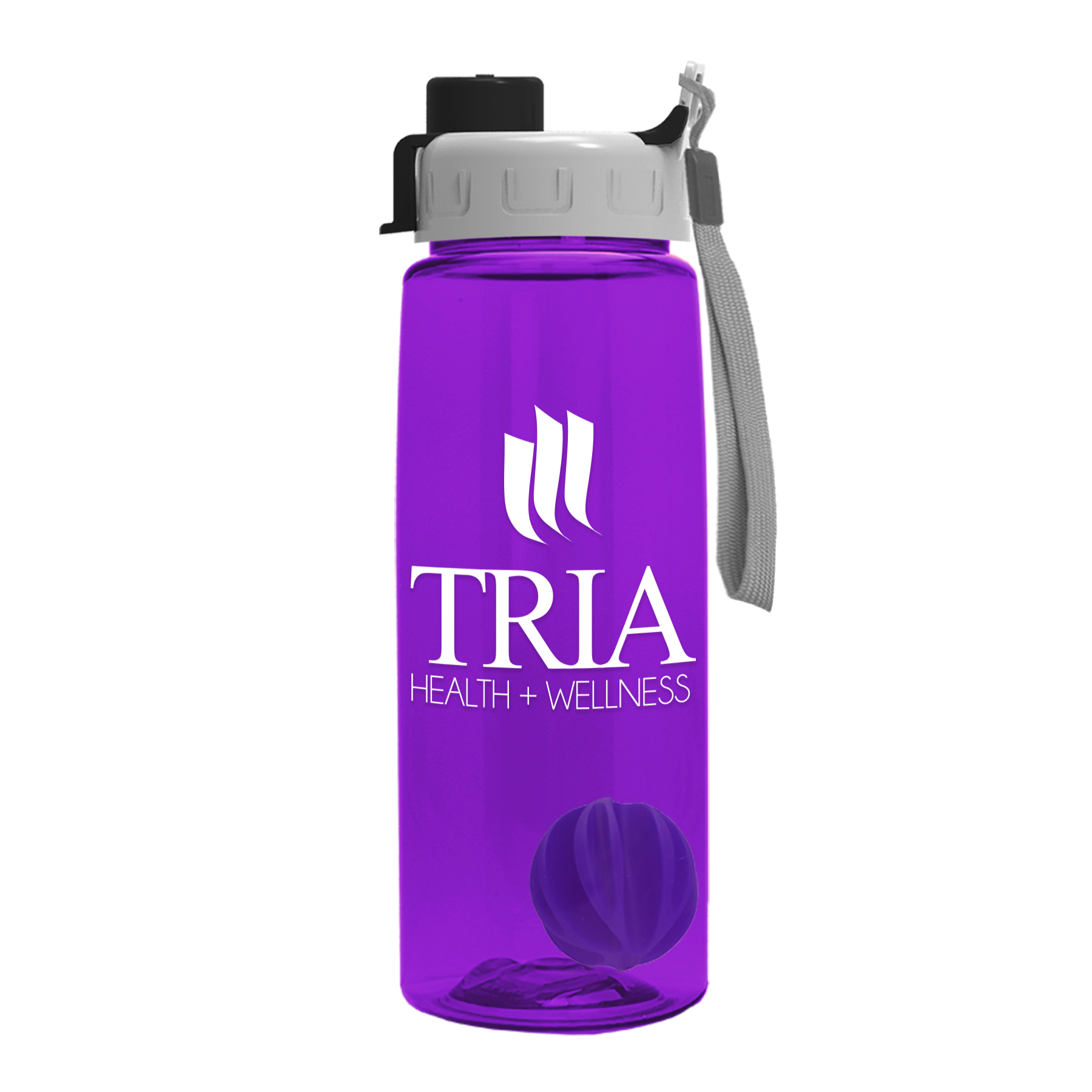 The Flair - 26 oz. Transparent Tritan Bottle with Quick Snap and Mixing Ball 2