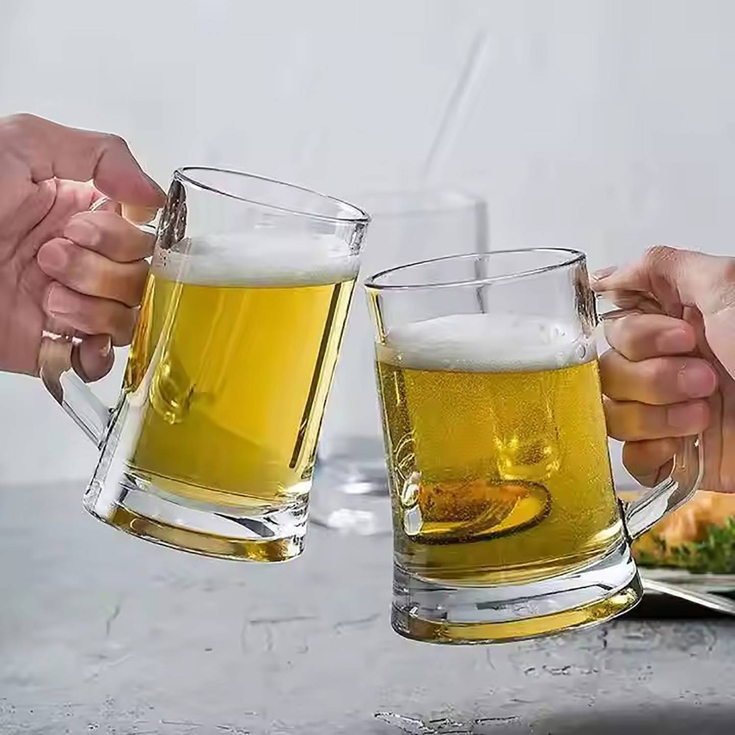 14oz Heavy Base Beer Glass Mug w/ Handle 8