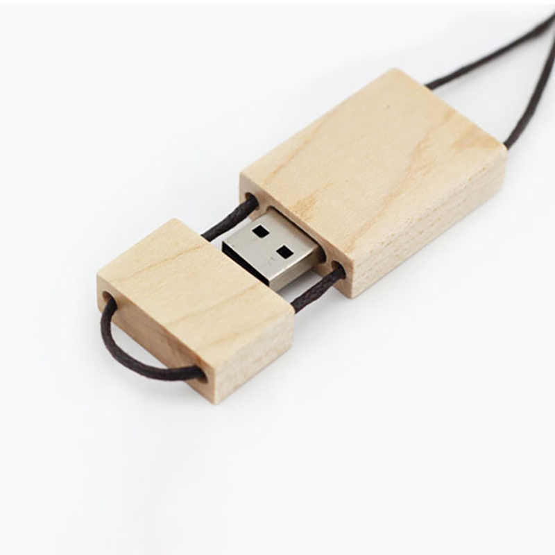 Wooden USB Flash Drive with Strap 2