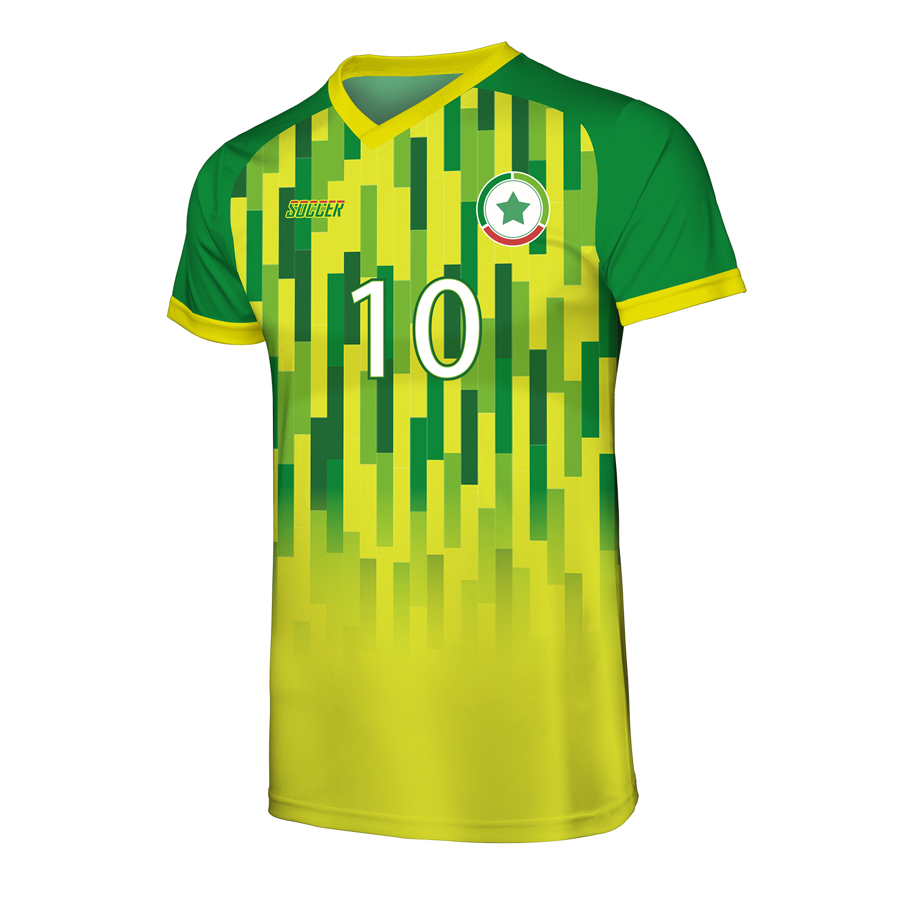 Custom Performance Personalized Rib Neck Soccer Jersey (Full Color Dye Sublimated) 7