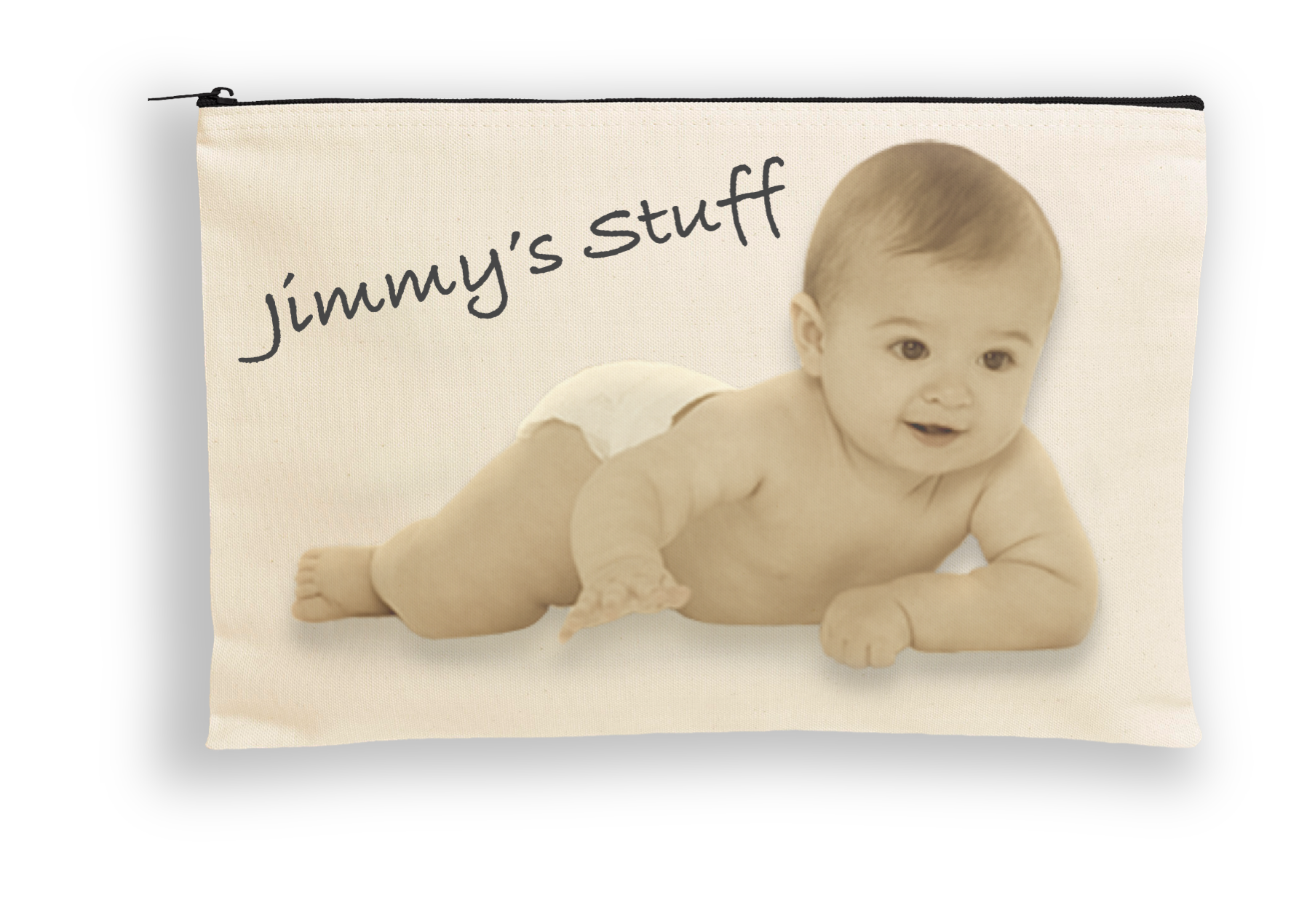 Canvas Dottie Pouch with Black Zipper 2