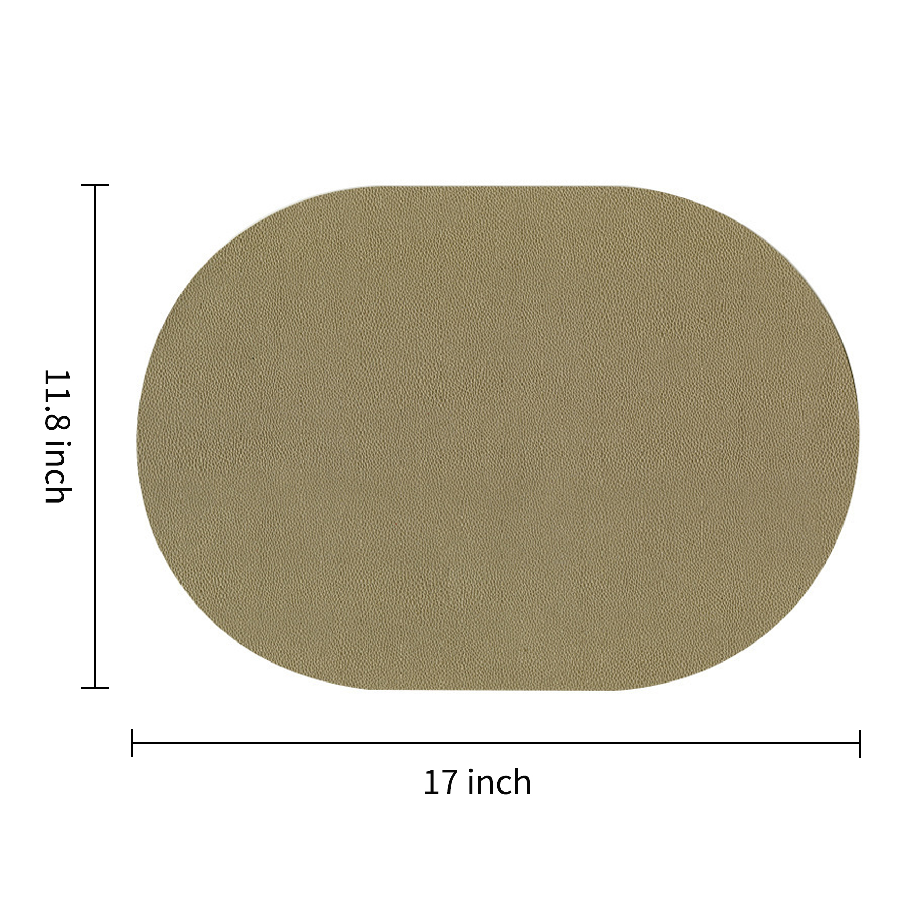 Faux Leather Oval PU Dinning Table Mats 3