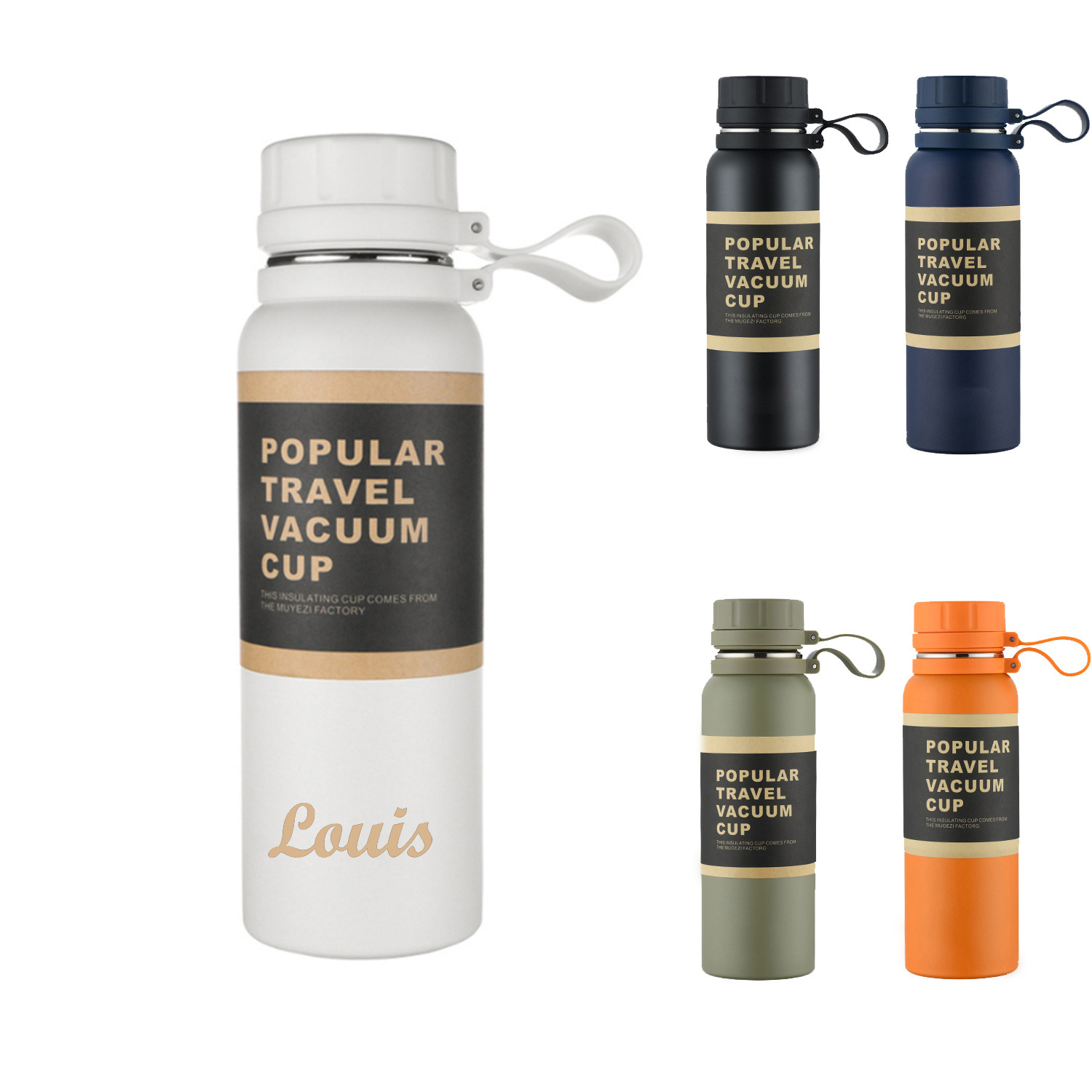 22oz Stainless Steel Insulated Water Bottle, custom water bottle with logo imprint 2