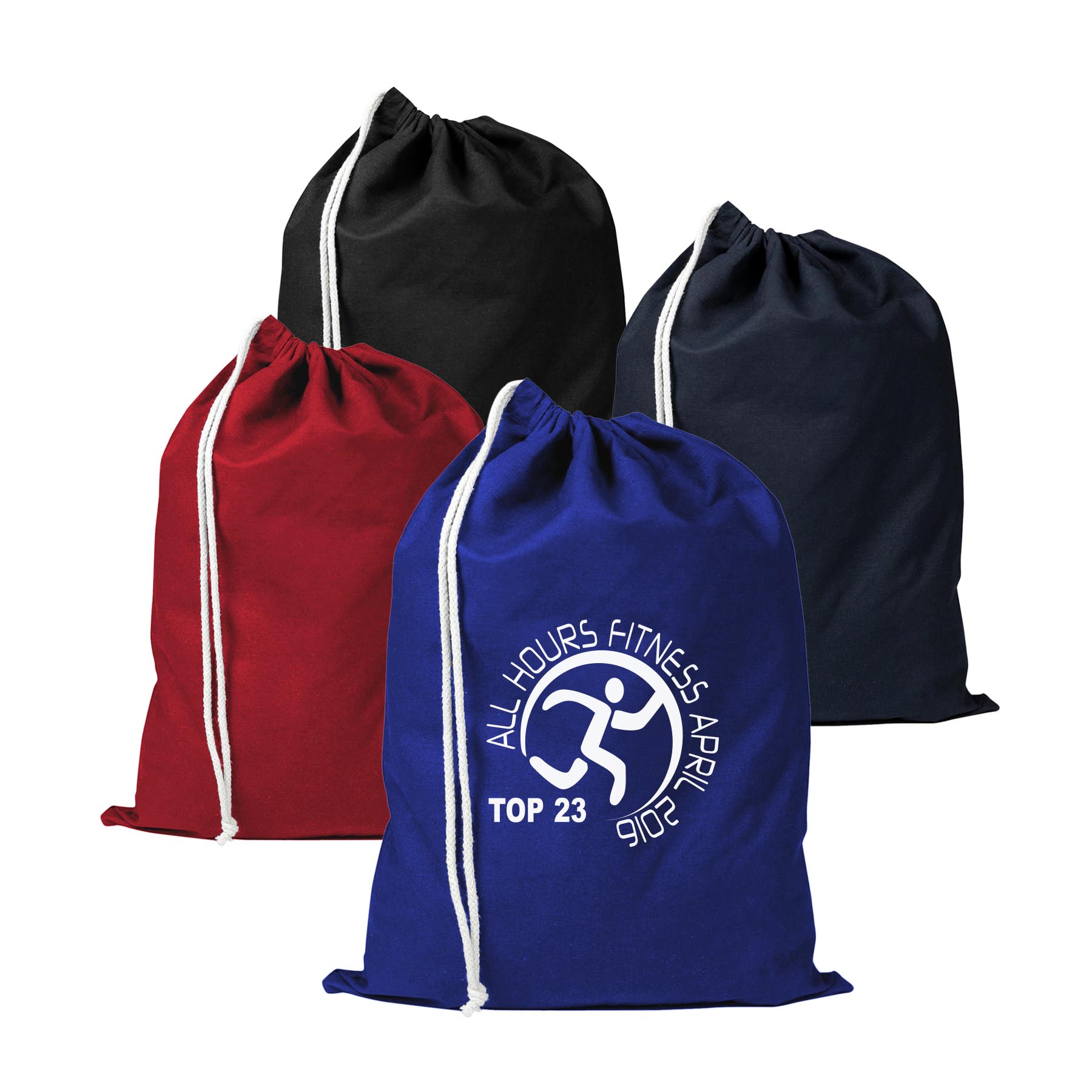 100% Cotton Canvas Drawstring Shoe Tote Bag_R121BS 3