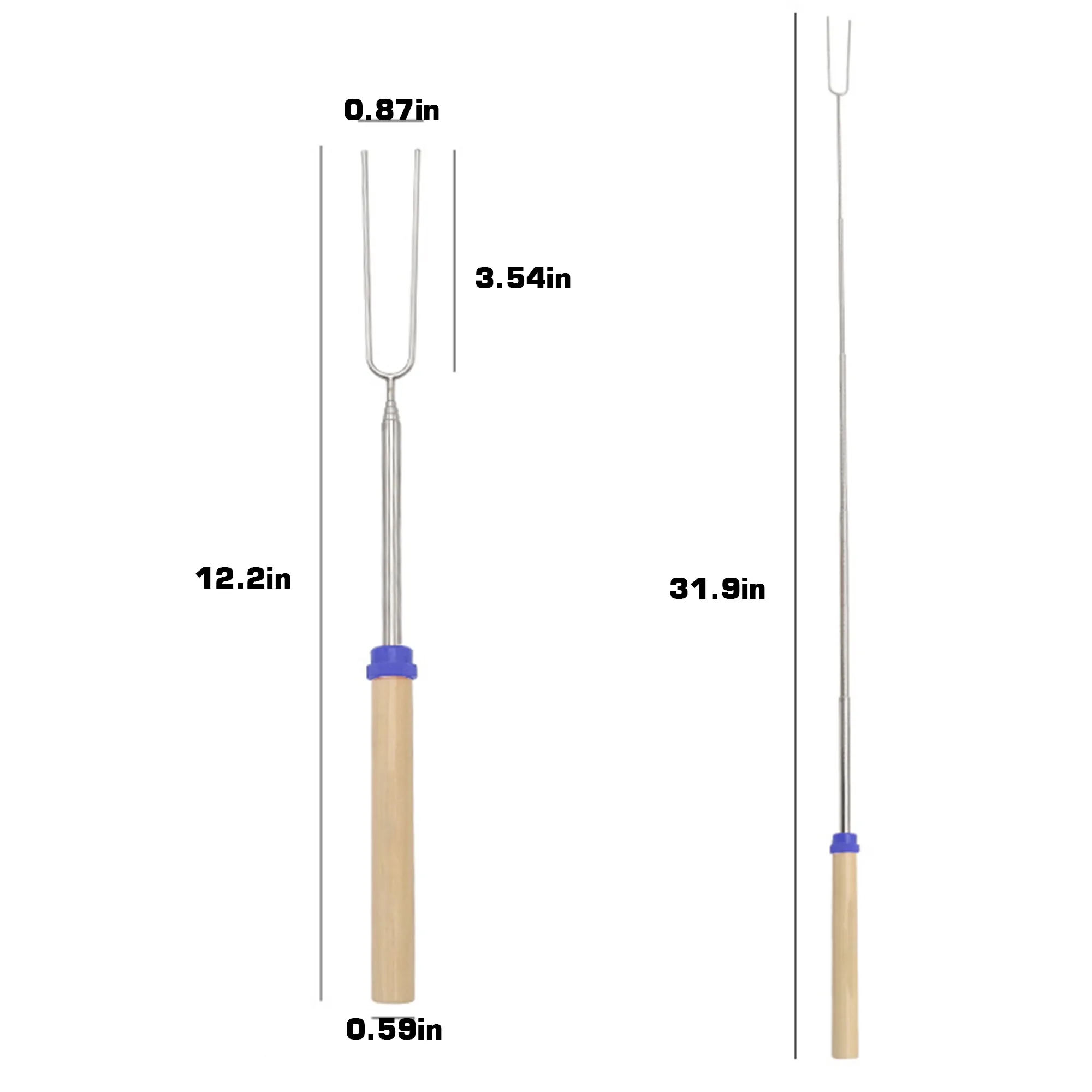 Retractable Barbecue Fork 5