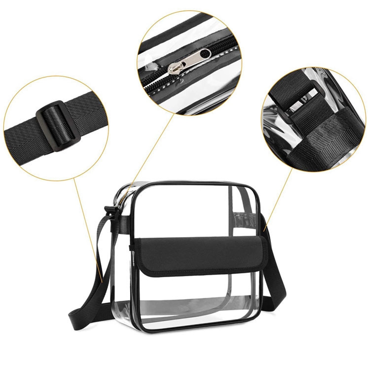 Clear Purse Stadium Approved Crossbody Concert Bag 3